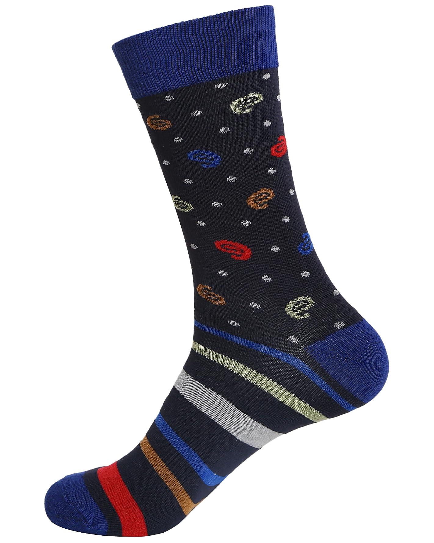 Gelante 12 Pairs Mens Cotton Funny Crazy Colorful Crew Dress Sock - Image 3