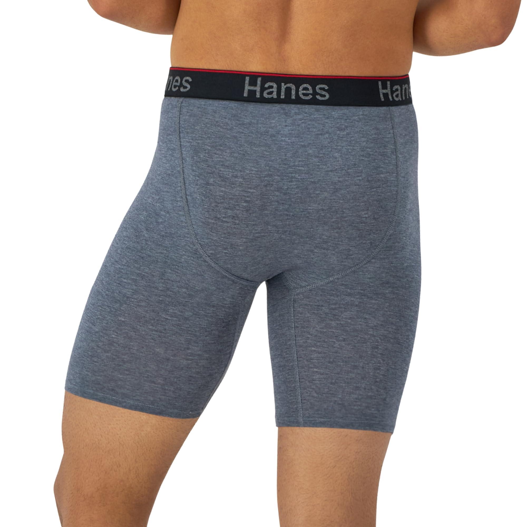 Hanes Total Support Pouch Men's Boxer Brief Underwear, Anti-Chafing, Moisture-Wicking Odor Control, 3-Pack (Reg or Long Leg) - Image 3
