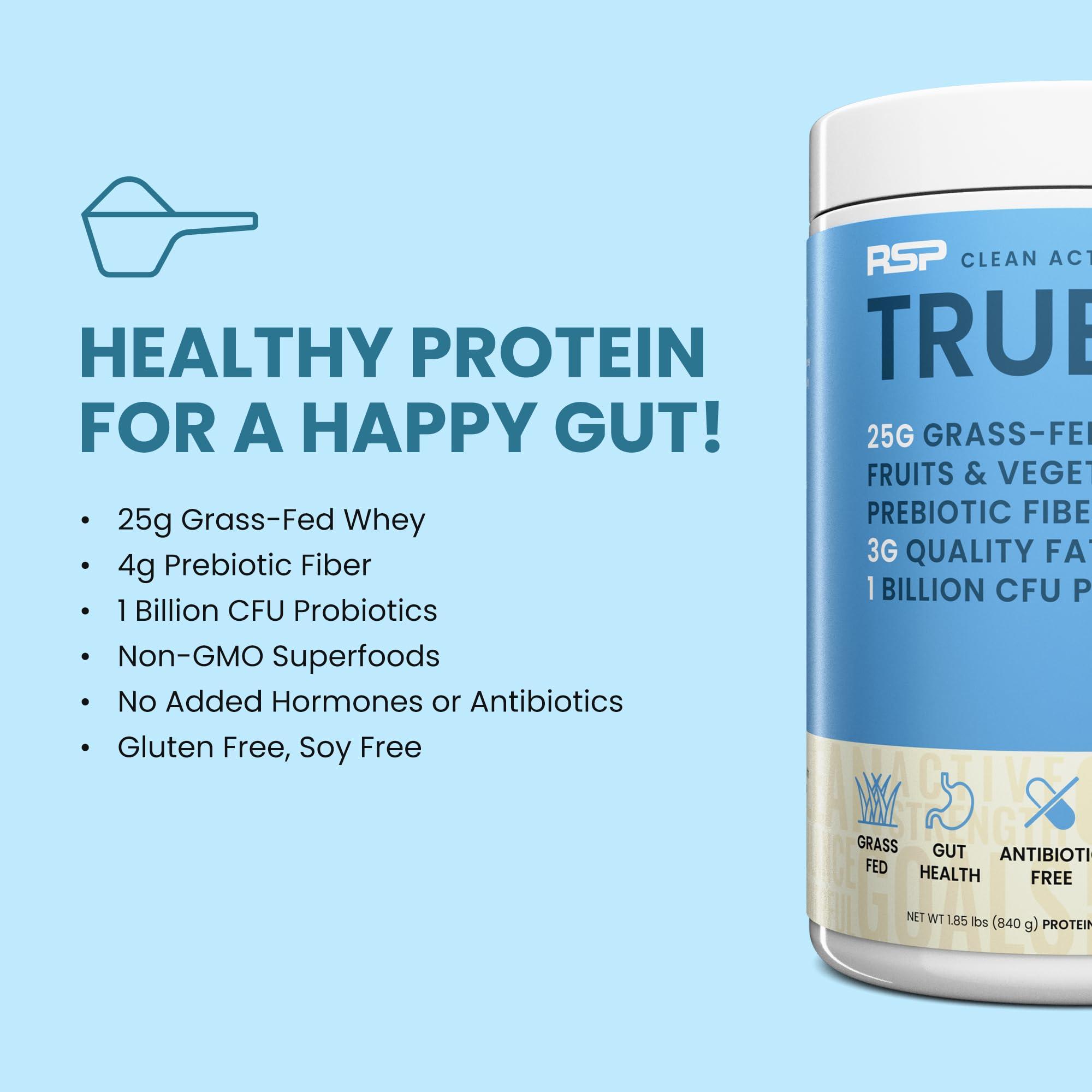 TrueFit Gut Healthy Protein Powder, Grass-Fed Whey Meal Replacement Shake with Prebiotics, Probiotics, & Organic Superfoods, Keto, Gluten Free 1.85 lbs - Image 2