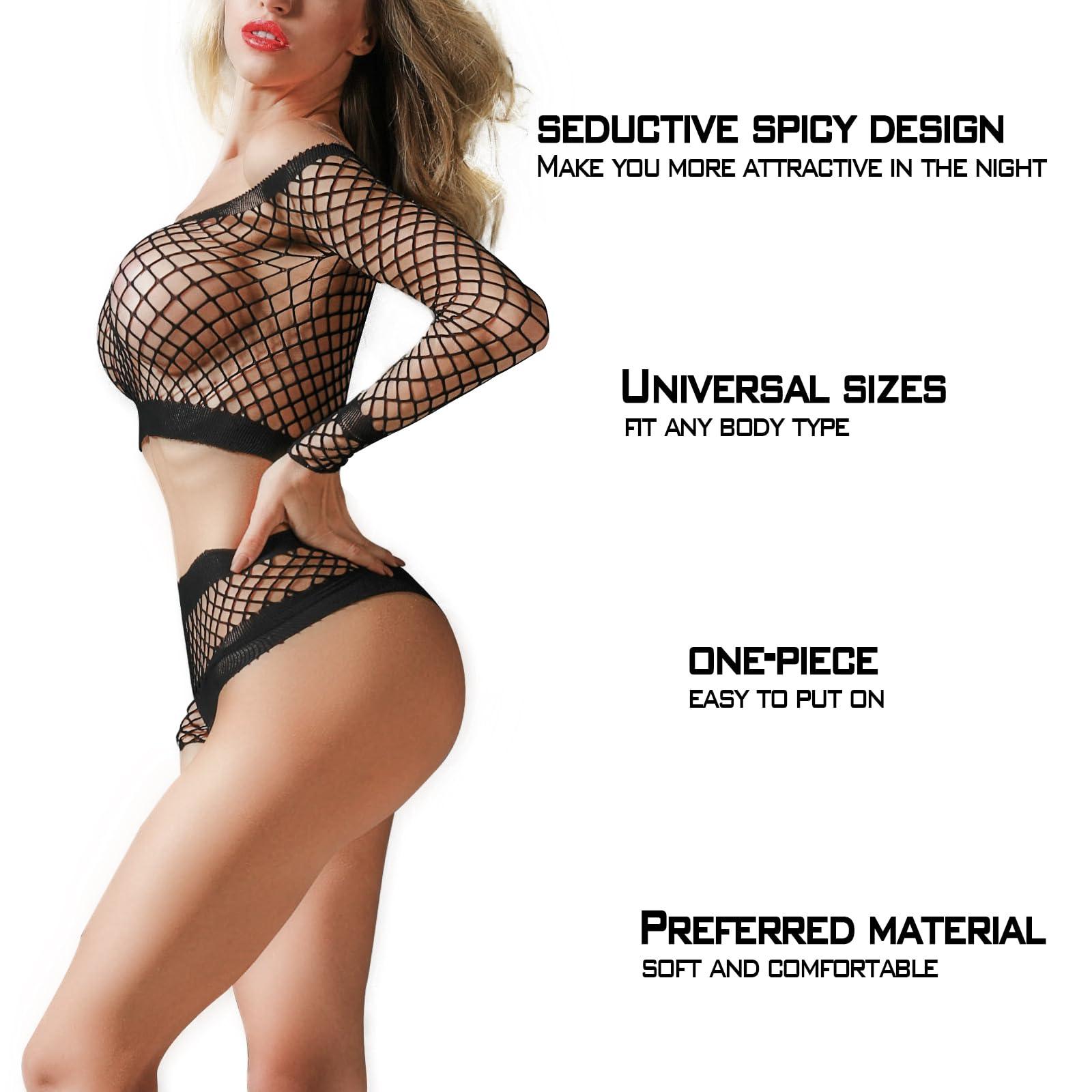 Famstar Sexy Lingerie for Women Naughty Fishnet Lingerie Set Bodysuit Outfits Teddy Babydoll Erotic Mesh Women’s Outfits - Image 3
