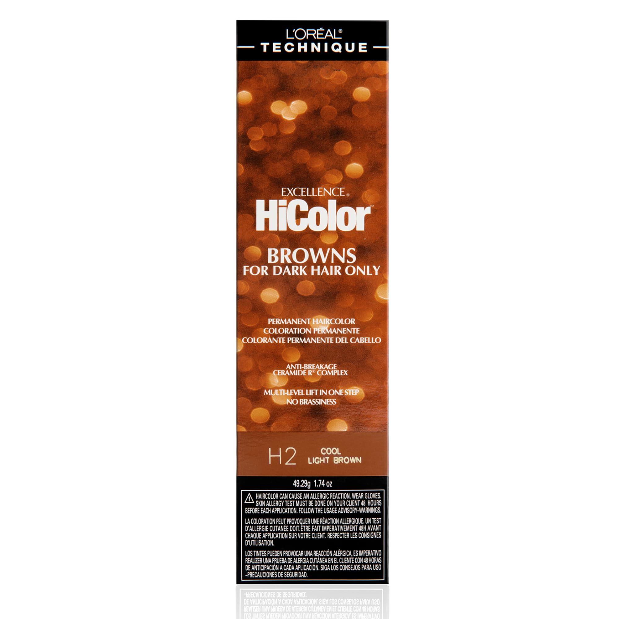 L'Oréal Technique HiColor Browns & Blondes Permanent Hair Color - Lifts Dark Hair in One Step Leaving No Brassiness, Rich and Smooth Creme Formula, Intense & Long-Lasting - Image 1