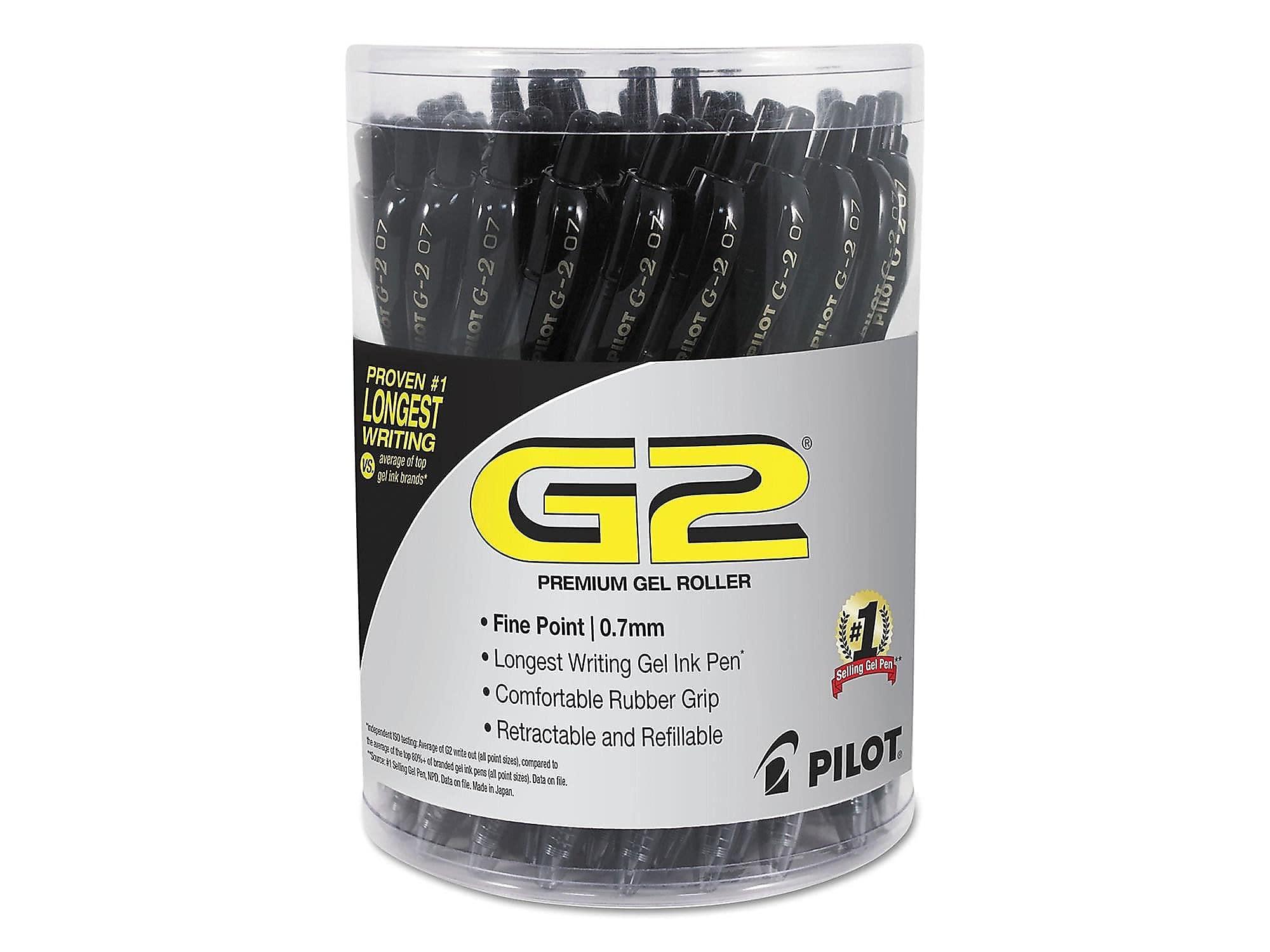 PILOT G2 Premium Gel Roller Pen, Retractable and Refillable, Fine Point 0.7 mm, Black Ink, 36 Count - Image 3