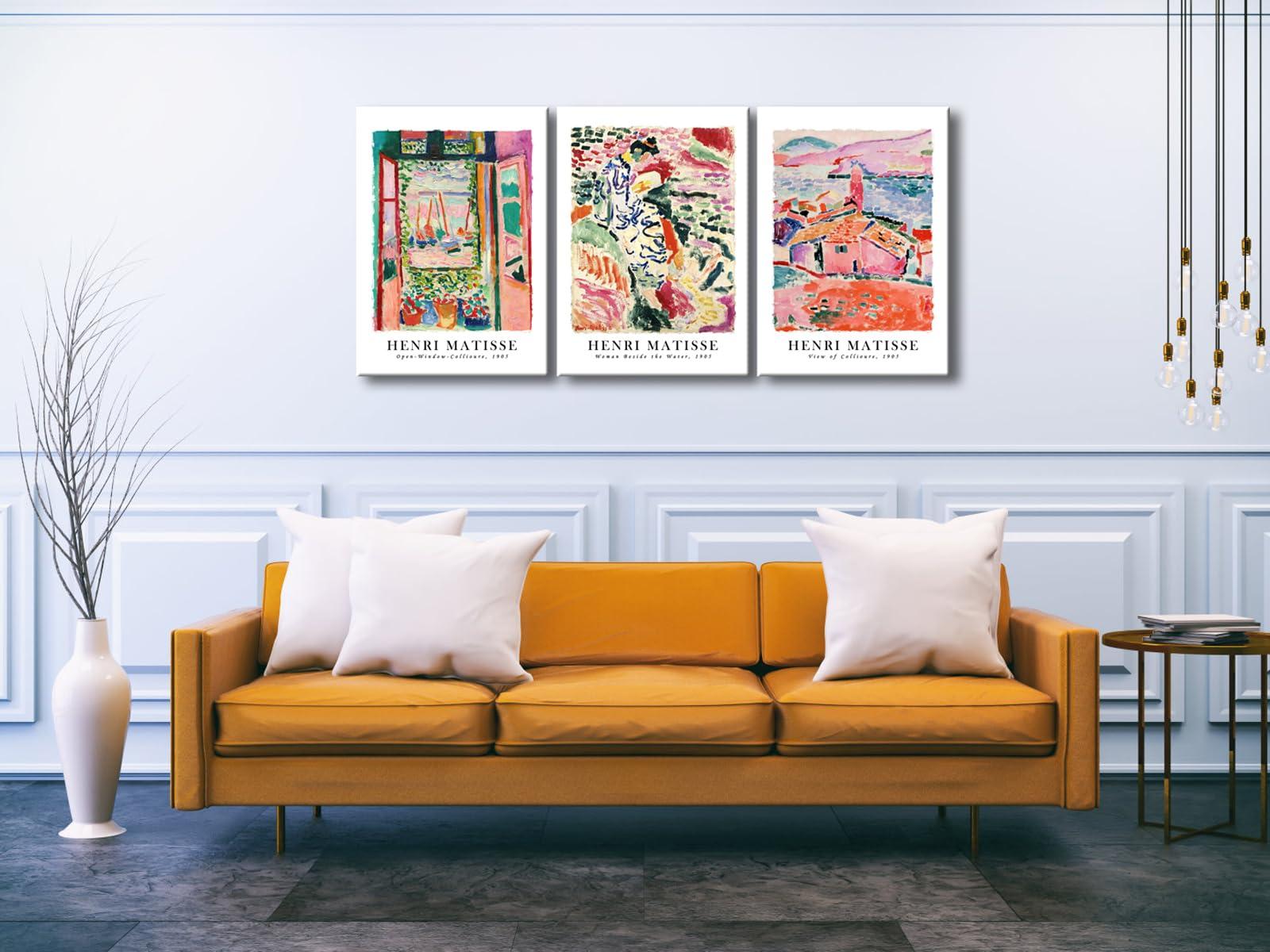 Wieco Art 3 Piece Henri Mattise Canvas Wall Art Abstract Colorful Matisse Posters Canvas Prints for Wall and Home Office Decorations - Image 4