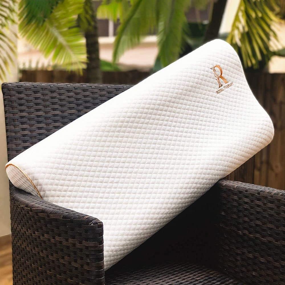 Royal Therapy Memory Foam Pillow, Queen Neck Pain Relief, Contour Cervical Pillow, for Neck and Shoulder Pain, Side, Back and Stomach Sleeper - Image 7