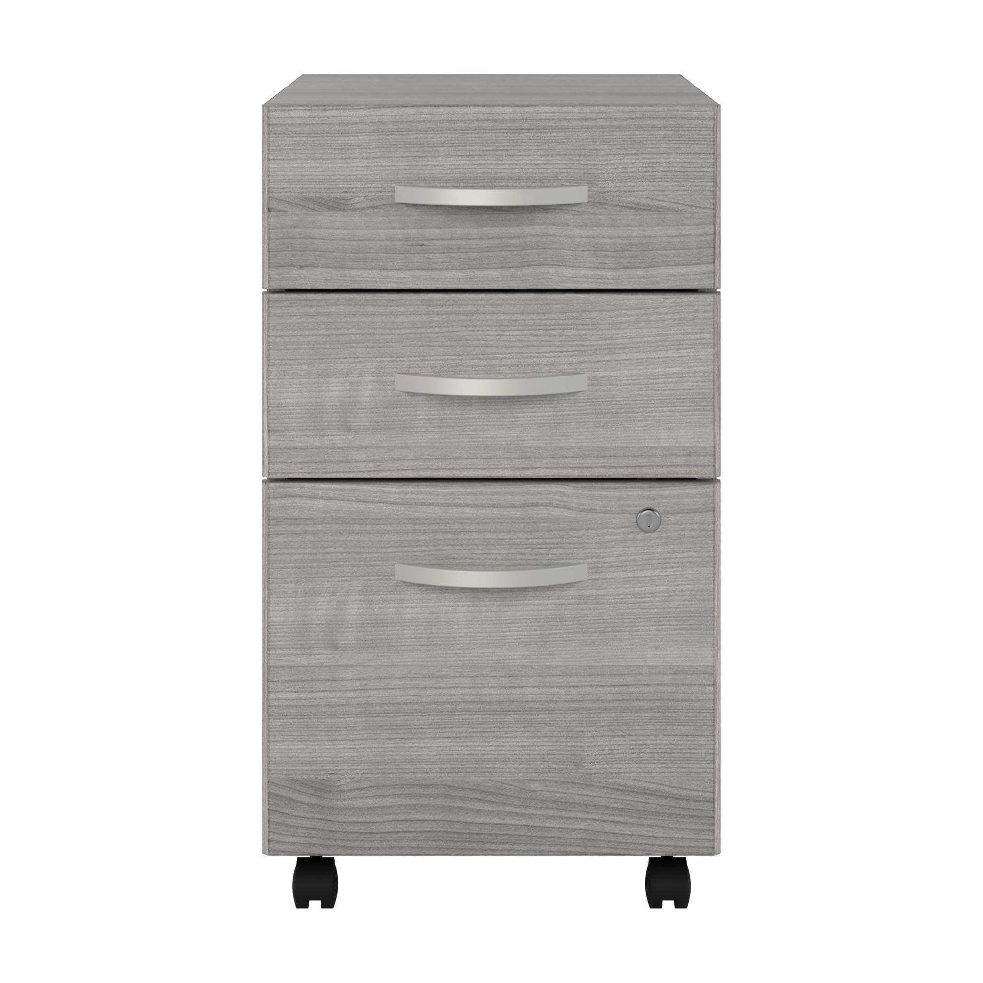 Bush Business Furniture Studio C 3 Drawer Mobile File Cabinet in Platinum Gray - Assembled, Rolling Document Storage for Home or Professional Office - Image 8