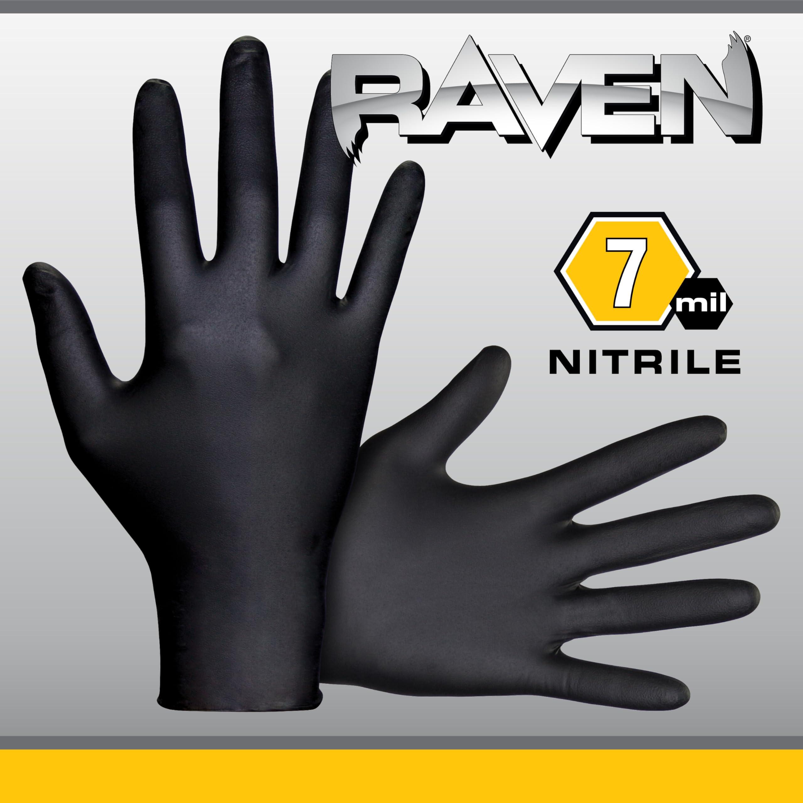 Raven 66519 SAS Safety Powder-Free Nitrile Disposable Glove, X-Large, 7 mil Thick, Pack of 100 - Image 3