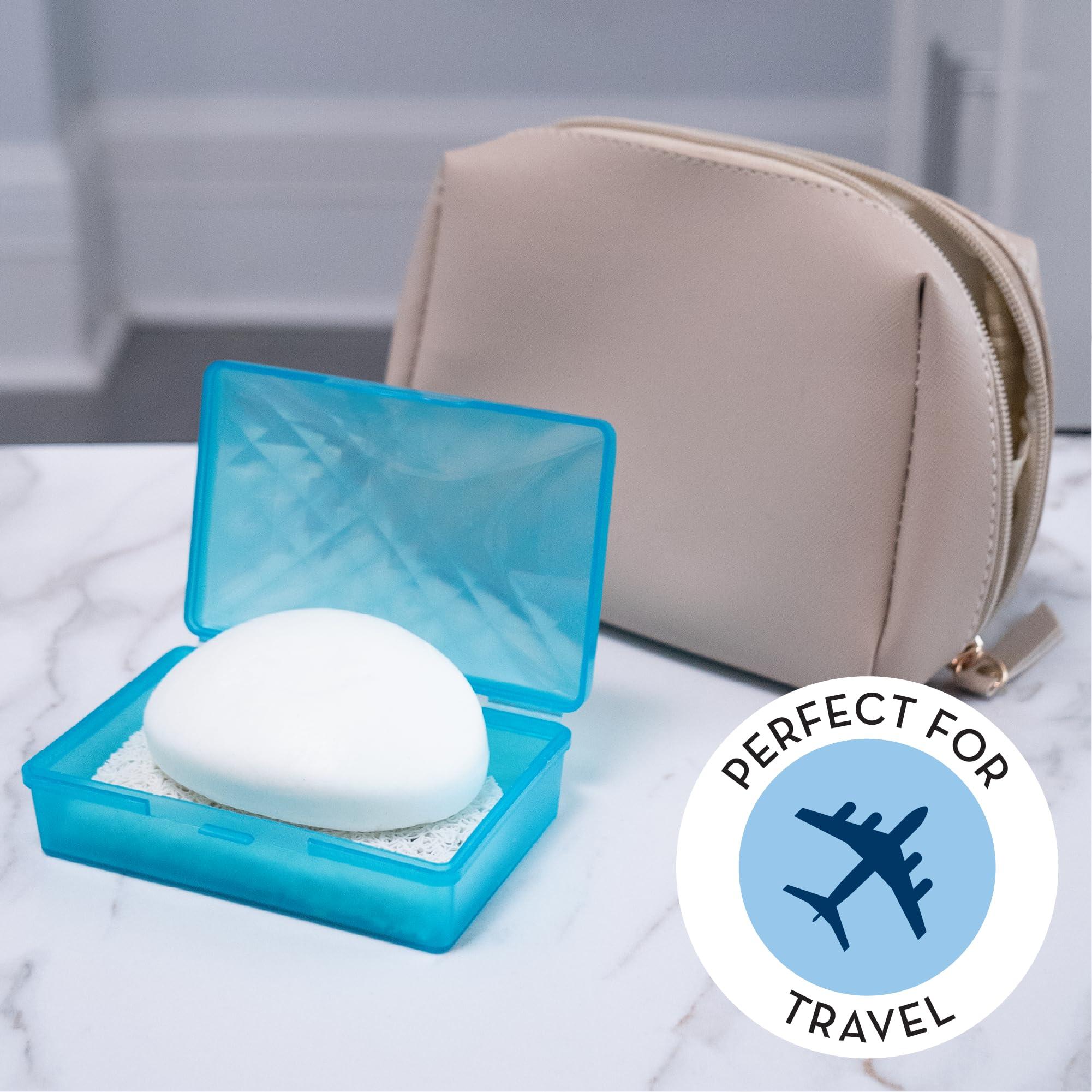 S&T INC. Bar Soap Holder for Kitchen, Bathroom, and Soap Dish, 6 Pack, White, 2.9 inches by 4.4 inches - Image 4