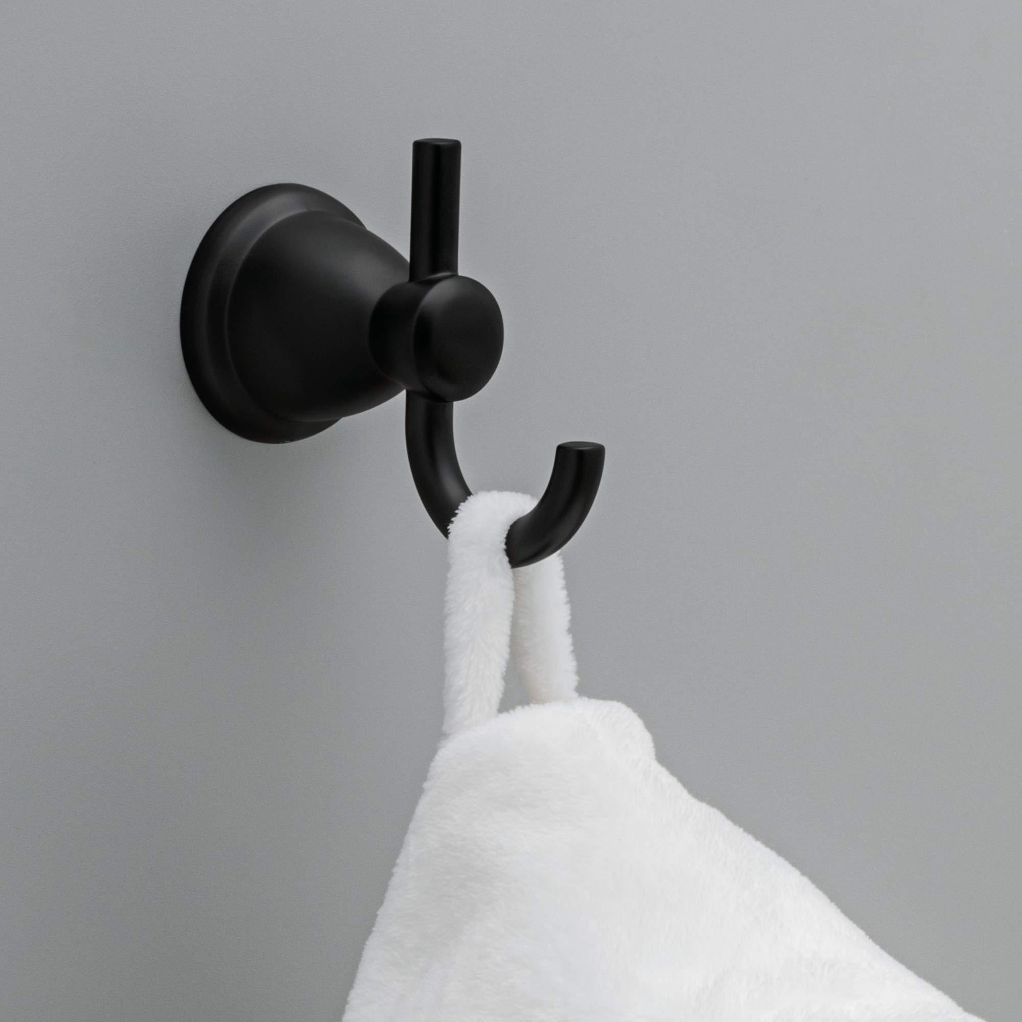 Franklin Brass Kinla (5-Pack) Bathroom Set Matte Black 18" and 24" Towel Bar Racks,Toilet Paper Holder, Hand Towel Holder, Hook | Bathroom Accessory Set Towel Holder 5-Piece Hardware Set KIN5PC-MB - Image 13