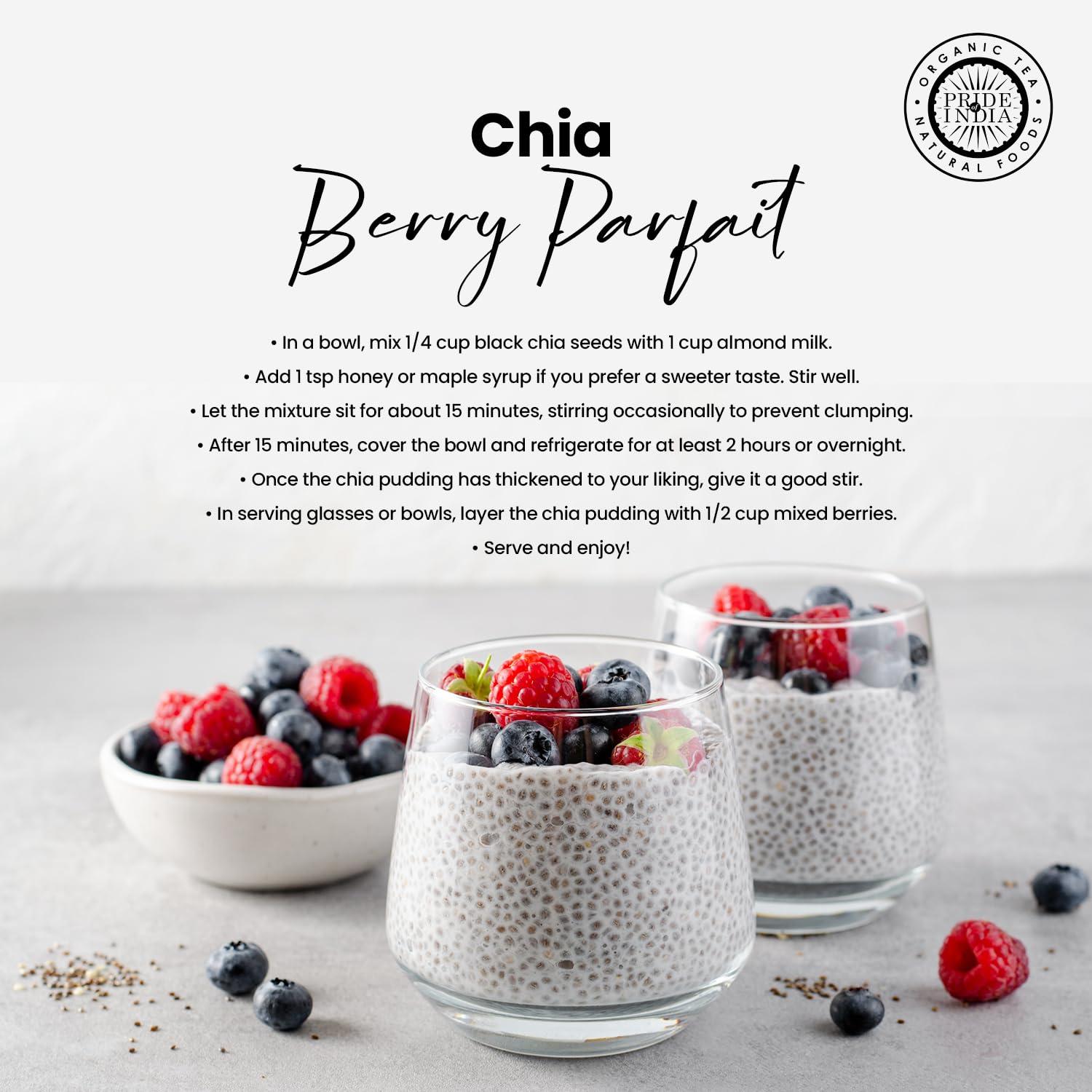 Pride Of India - Natural Black Chia Seeds - Omega-3 & Fiber Superfood, 1.25 Pound (20oz) Jar - Image 5