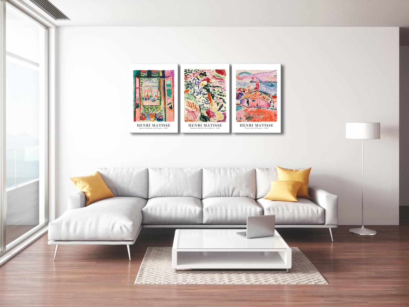 Wieco Art 3 Piece Henri Mattise Canvas Wall Art Abstract Colorful Matisse Posters Canvas Prints for Wall and Home Office Decorations - Image 2