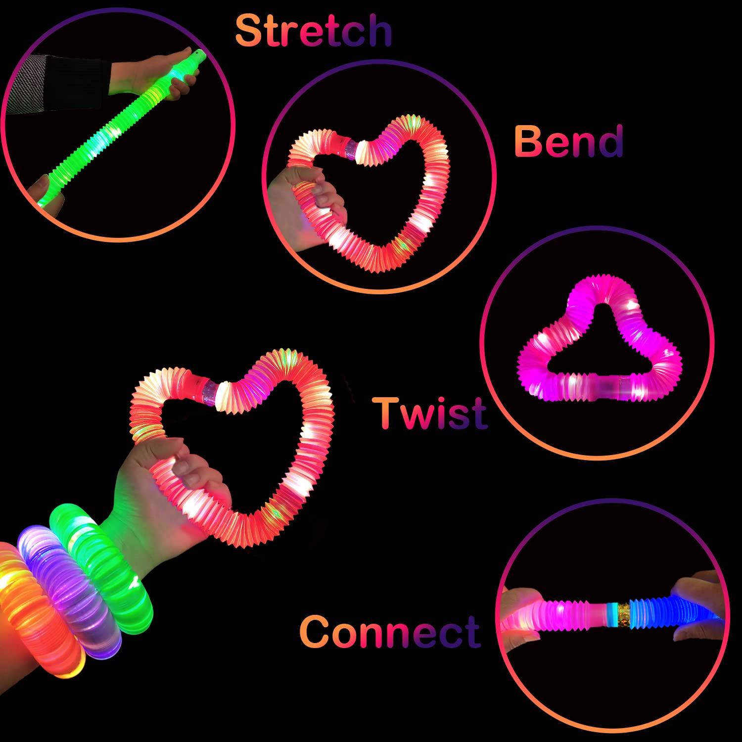 Glow Sticks 4th of July Party Favors for Kids 12 PCS-Glow in Dark Party Supplies for Toddlers, Light Up Necklace Bracelet Accessories for Boys Girls, Neon Decorations for Birthday Dance Camp Care - Image 5