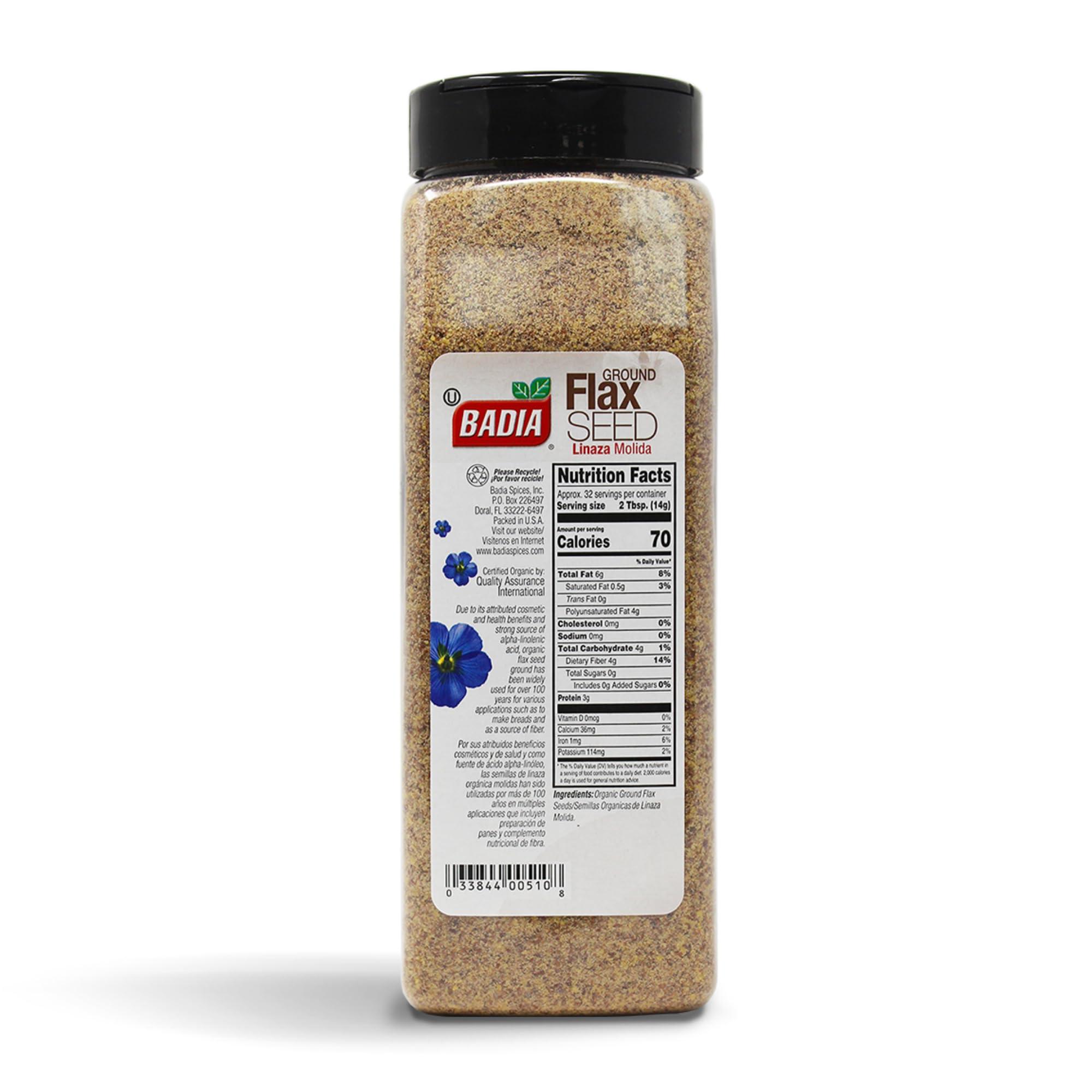 Badia Organic Ground Flax Seed, 16 oz - Superfood High in Fiber & Omega-3, Certified Organic, Non-GMO, Baking, Smoothies & Cooking - Image 7