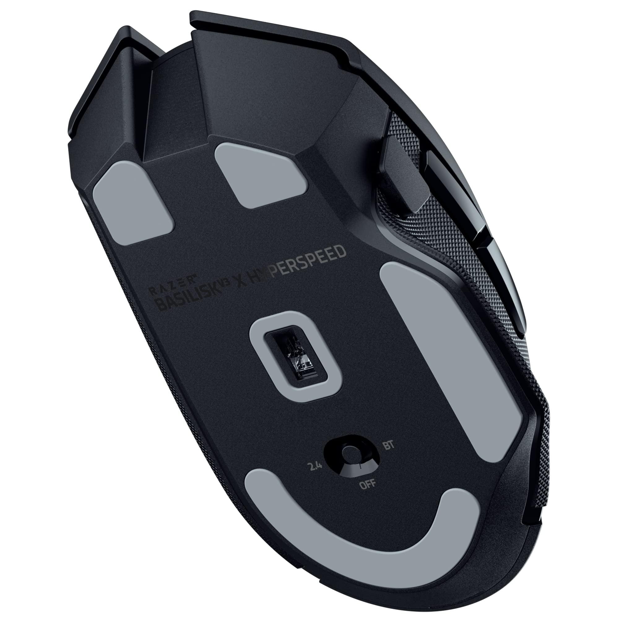 Razer Basilisk V3 X HyperSpeed Customizable Wireless Gaming Mouse: Mechanical Switches Gen-2-5G Advanced 18K Optical Sensor - Chroma RGB 9 Programmable Controls 535 Hr Battery Classic Black - Image 9