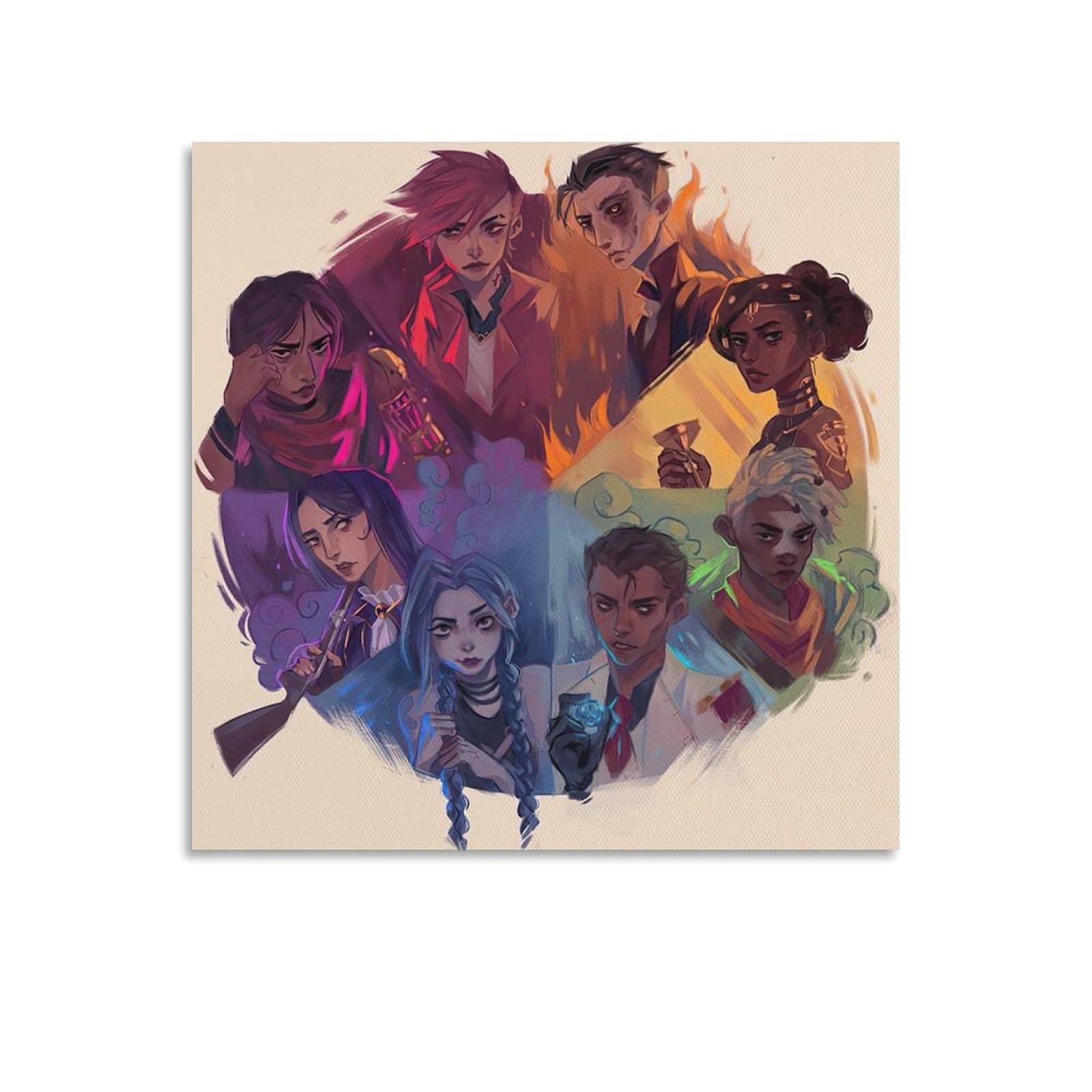 YMSVMKLF Arcane Canvas Poster Bedroom Decor Landscape Office Room Decor Gift 16x16inch(40x40cm)