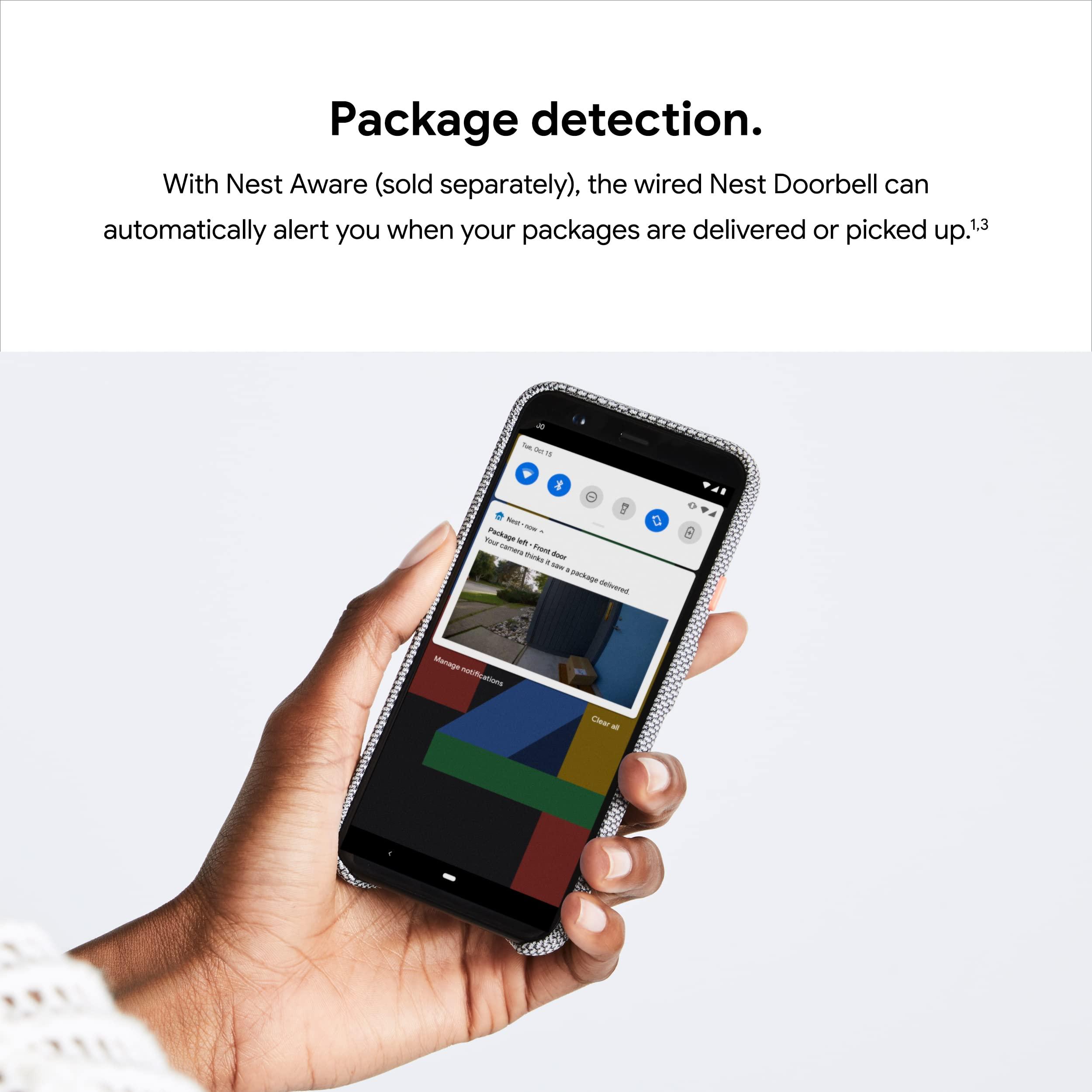 Google Nest Doorbell (Wired) - Formerly Nest Hello - Video Doorbell with 24/7 Streaming - Smart Doorbell Camera for Home with HDR Video, HD Talk and Listen, Night Vision, and Person Alerts - Image 10