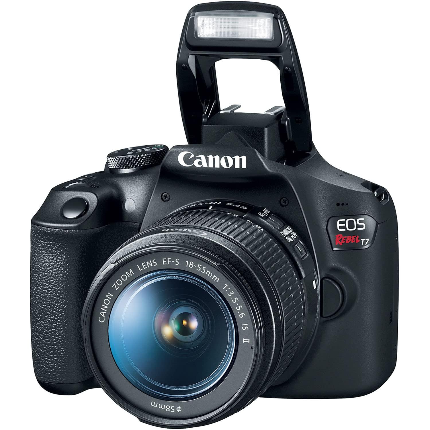 Canon EOS Rebel T7 DSLR Camera Bundle w/ Canon EF-S 18-55mm f/3.5-5.6 is II Lens + 2pc SanDisk 64GB Memory Cards, Wide Angle Lens, Telephoto Lens, 3pc Filter Kit + Accessory Kit - Image 4