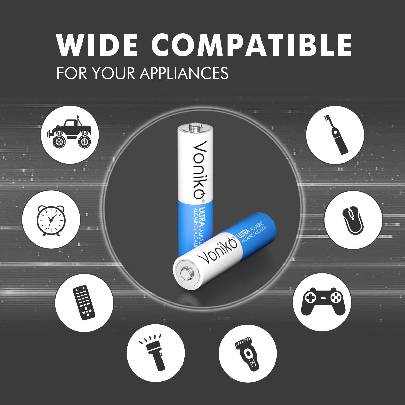 Voniko - Premium Grade AAA Batteries - 24 Pack - Alkaline Triple A Battery - Ultra Long-Lasting, Leakproof 1.5v Batteries - 10-Year Shelf Life - Image 4