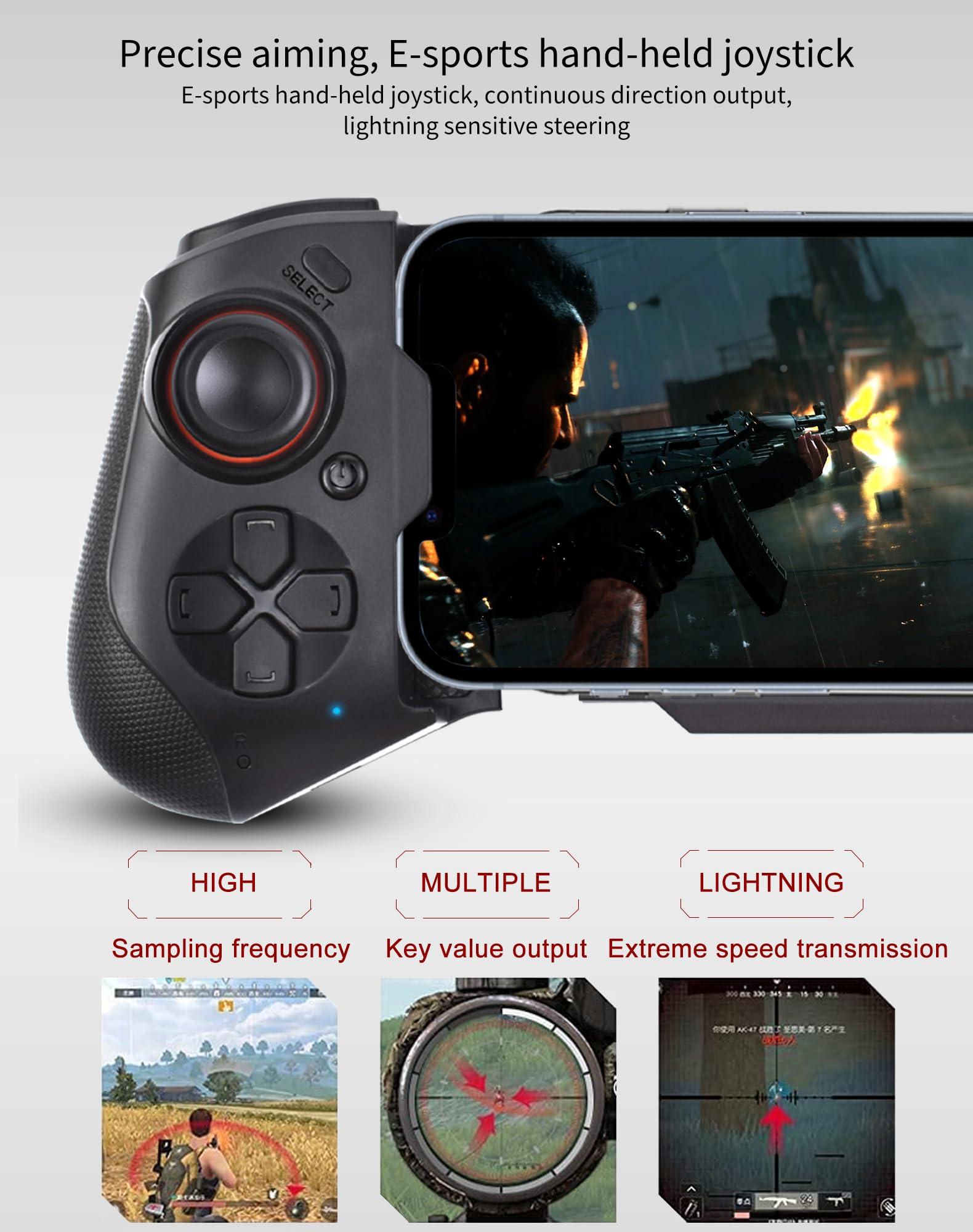 Joso Mobile Game Controller for iPhone, Android, PC, Steam, Direct Play, 15 Hours Playtime, Phone Controller Gamepad Joystick for iPhone 14 13 12 Pro Max, Galaxy S23 S22 Ultra, iPad, Tablet, MFi Games - Image 3
