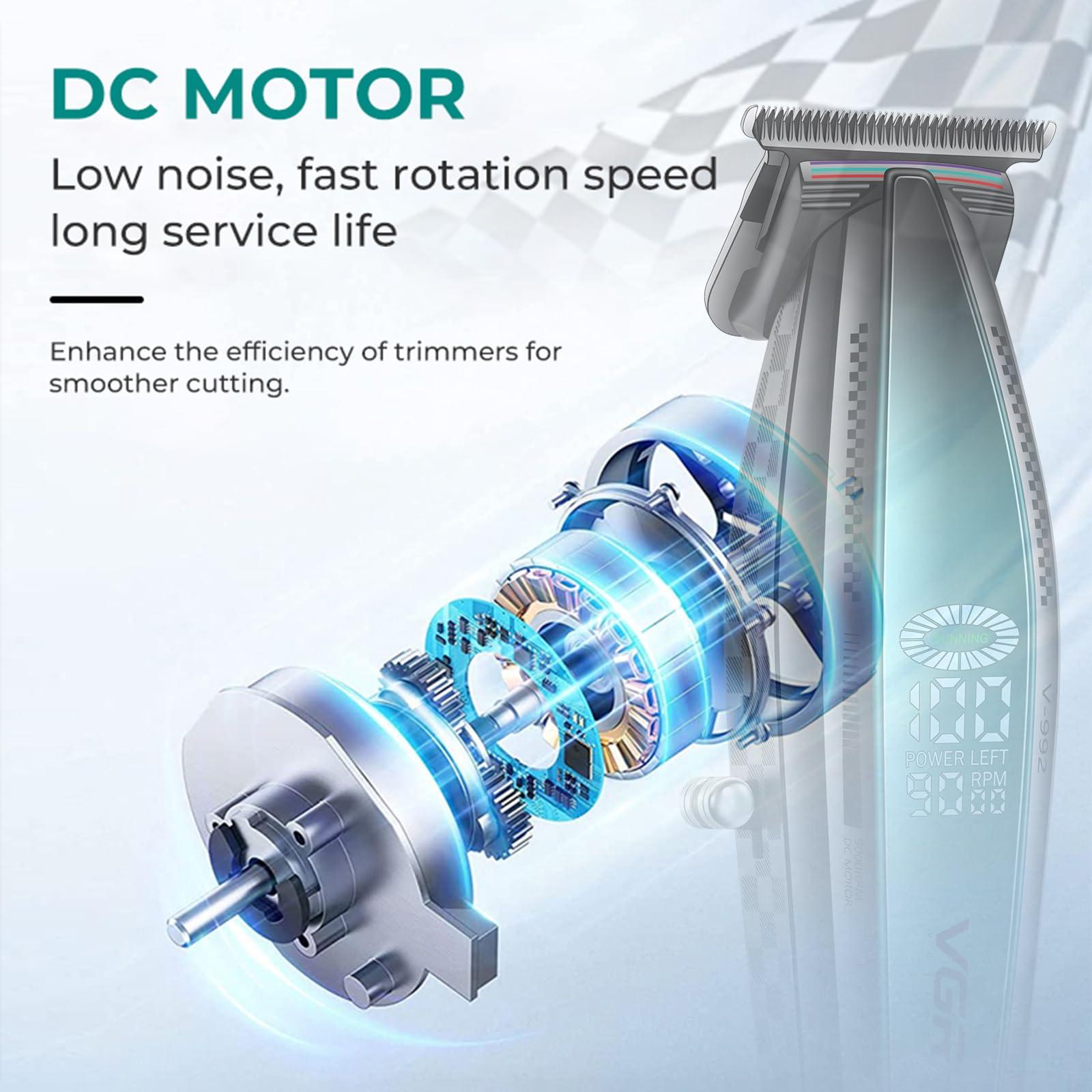 VGR 992 Professional Hair Trimmer for Men Versatile Cordless Zero Gapped Line Up Clipper for Beard Hair T Blade Detailer Outliner Barber Trimmer Metal Body 9000 RPM Rechargeable 240-Minute Run Time - Image 6