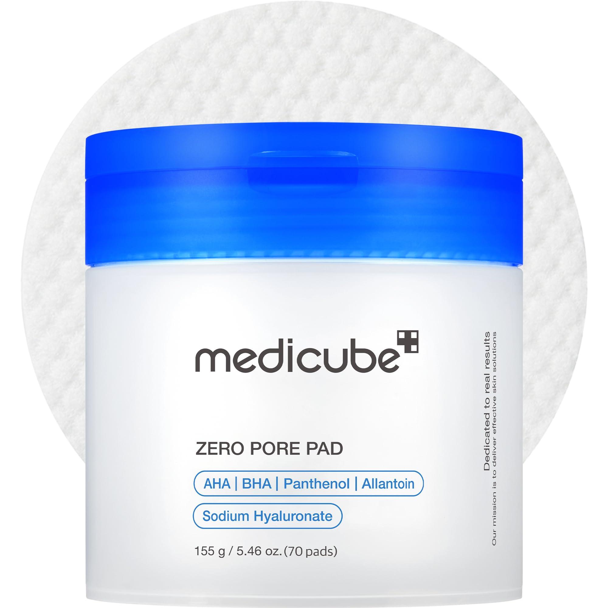 Medicube Zero Pore Pads 2.0, Dual-Textured Facial Toner Pads for Exfoliation and Pore Care with 4.5% AHA Lactic Acid & 0.45% BHA Salicylic Acid, Ideal for All Skin Types, Korean Skin Care (70 units) - Image 1