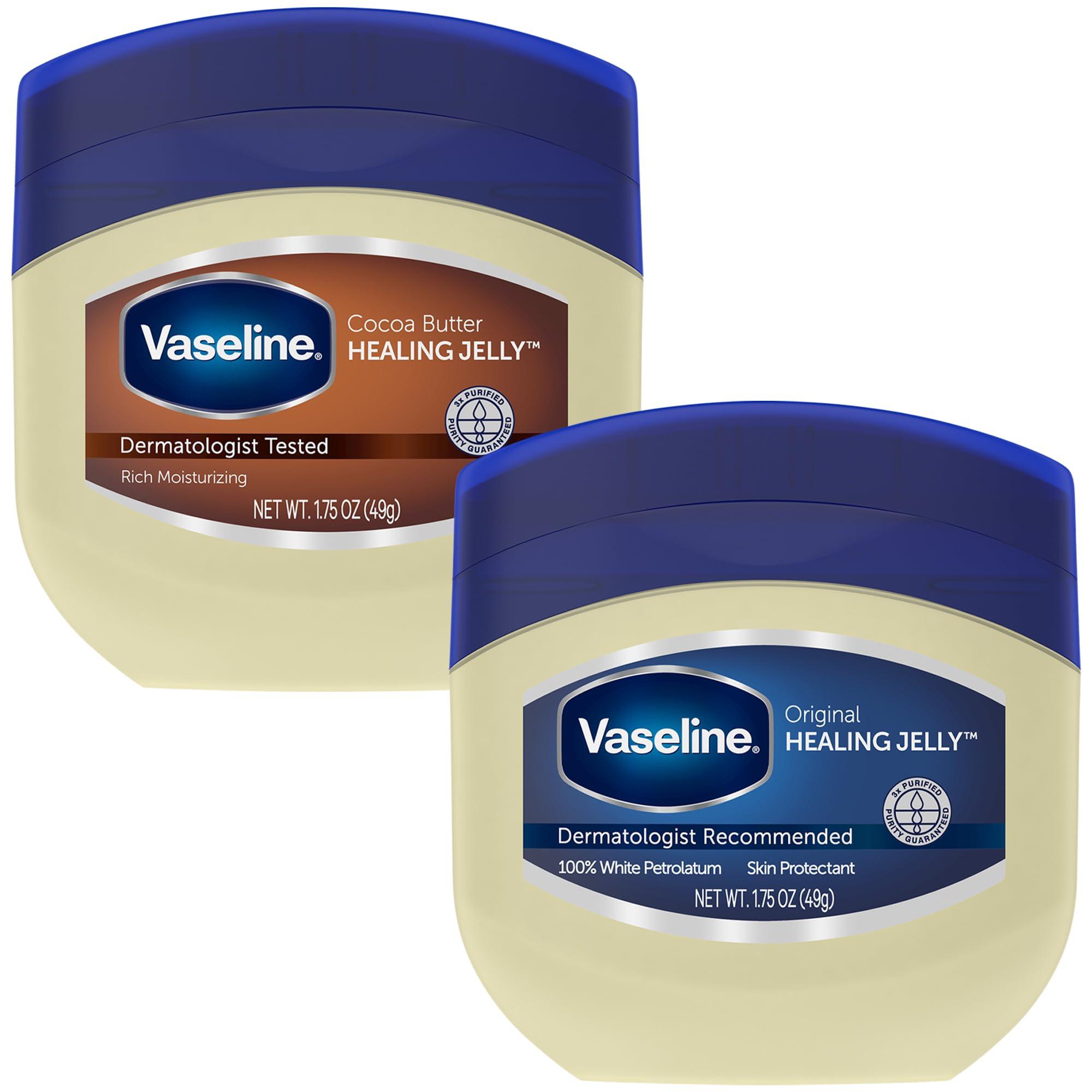 Vaseline Healing Jelly Travel-Size (Variety Pack) Cocoa Butter, Original