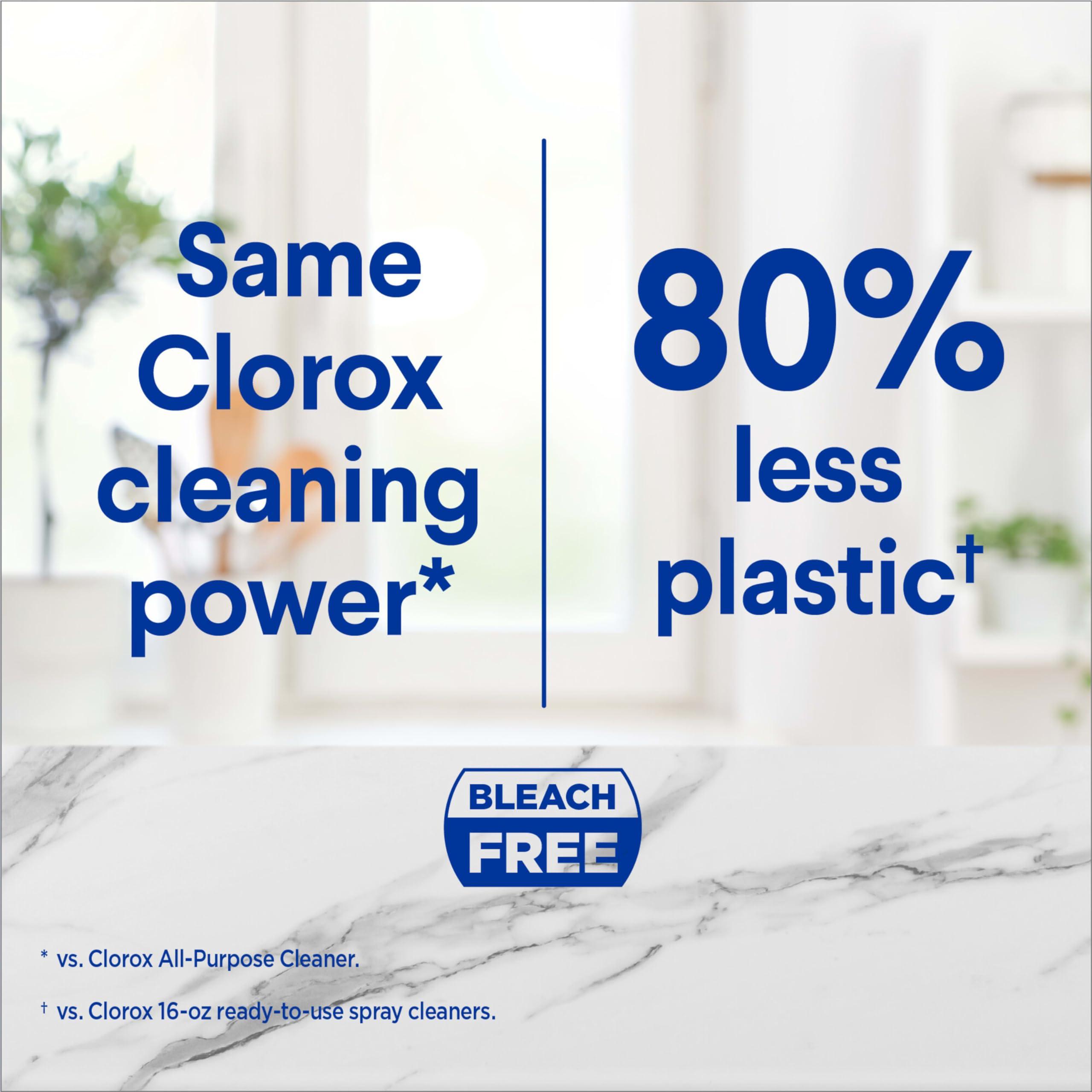 Clorox Multi-Purpose Spray Starter Kit 3x1.125fo, Household Essentials, Concentrated Refill + 20fo Spray Bottle - Image 2