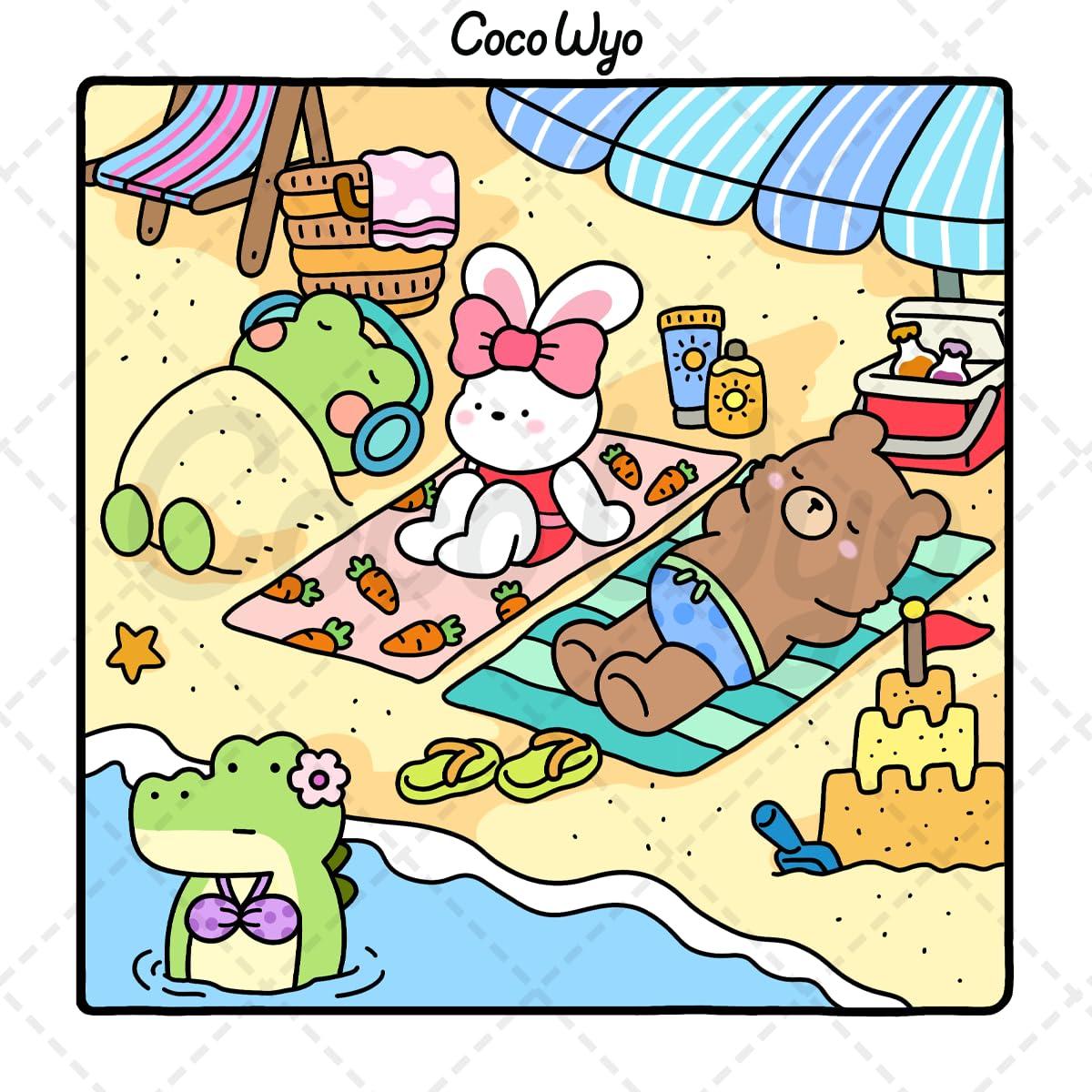Cozy Friends: Coloring Book for Adults and Teens Featuring Super Cute Animal Characters with Easy and Simple Designs for Relaxation - Image 5