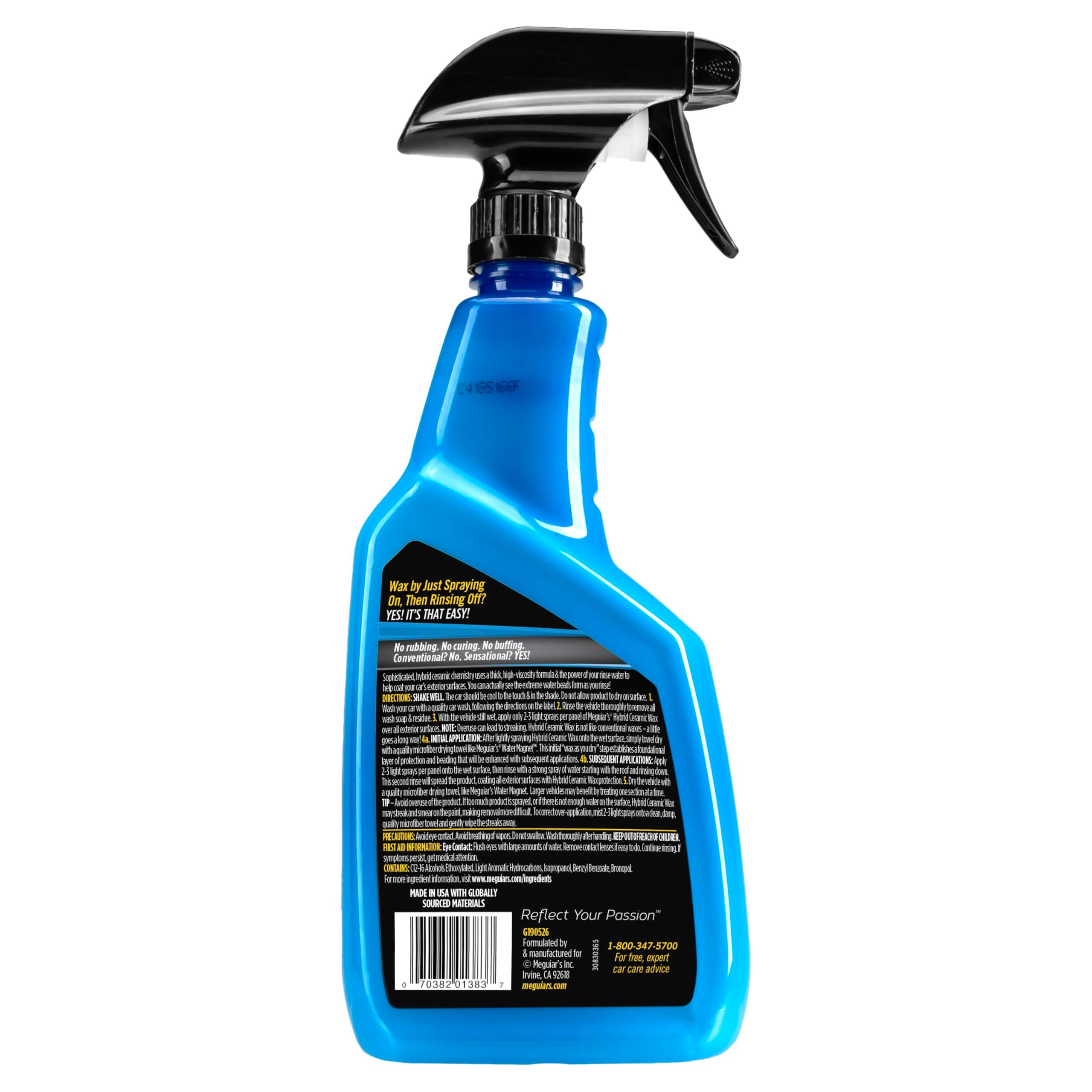 Meguiar's Hybrid Ceramic Wax, Easy-to-Use Spray Wax for Car Detailing with the Superior Protective Power of Advanced SiO2 Hybrid Barrier Technology, 26 Oz Spray Bottle - Image 2