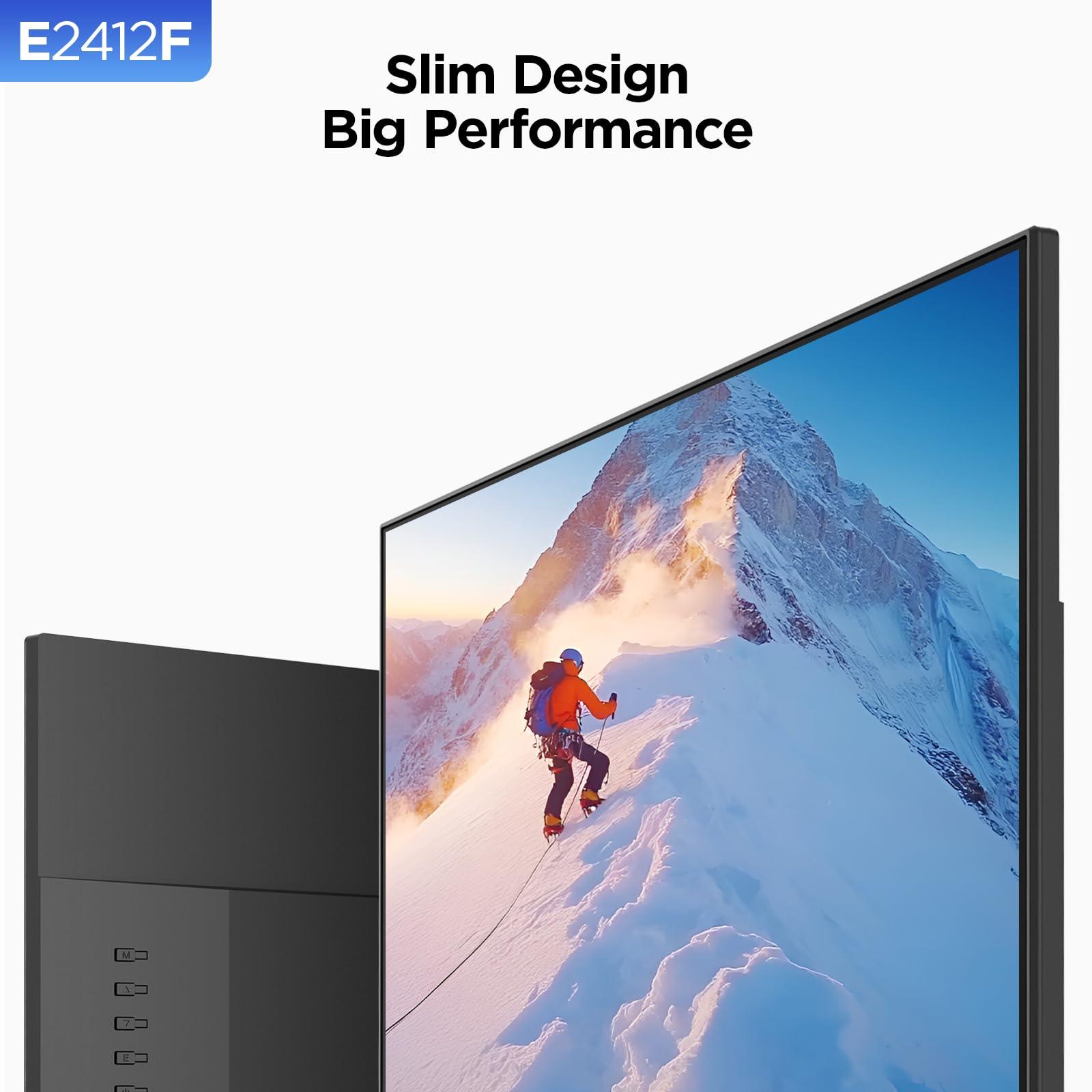 KOORUI 24-inch Computer Monitor Full HD 1920 x 1080p 100Hz VA Display 3000:1 Contrast Ratio with HDMI VGA, Three-Sided Slim Bezels, Freesync, 100 x 100 mm VESA Mountable, Ergonomic Tilt, Black - Image 2