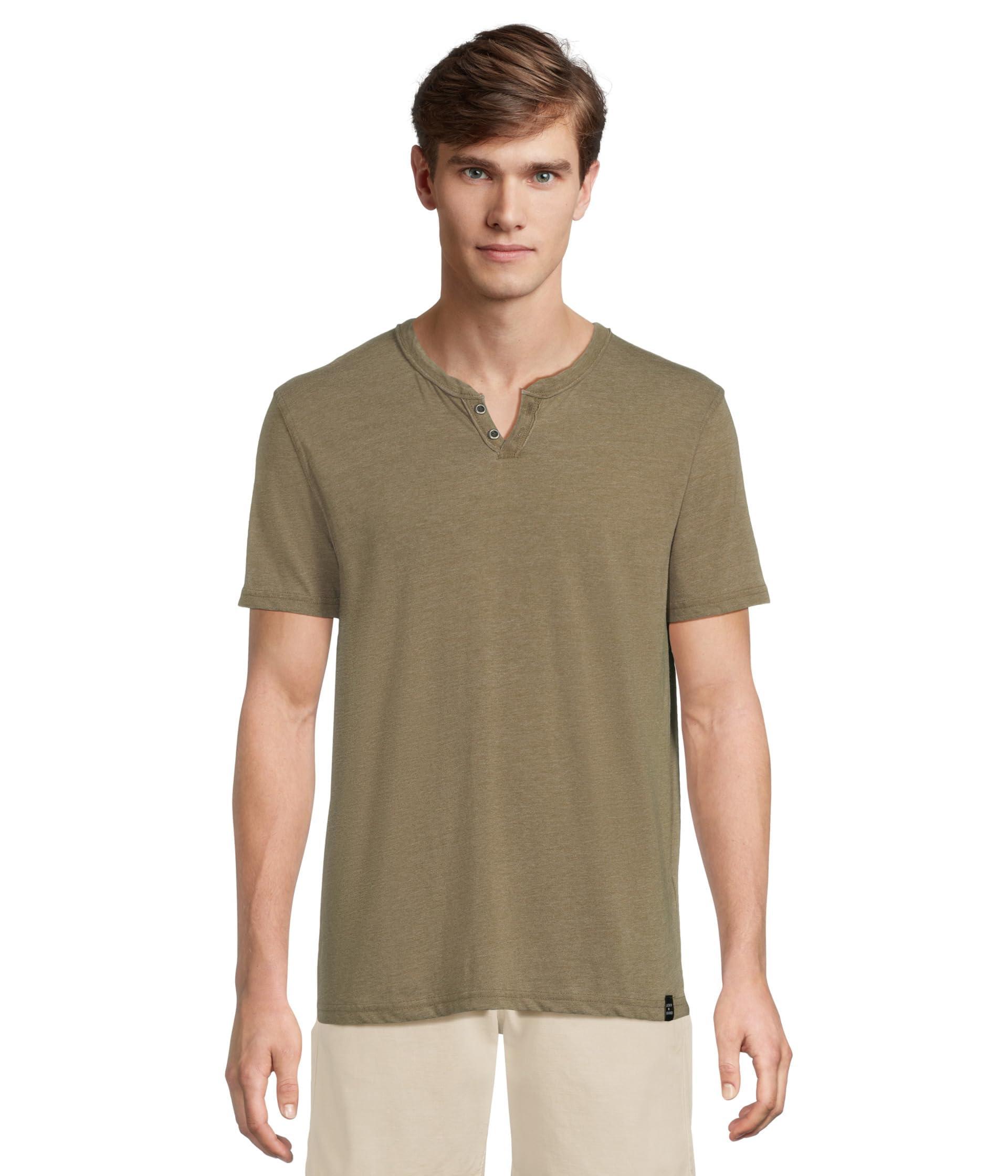 Lucky Brand Men's Venice Burnout Notch Neck Tee