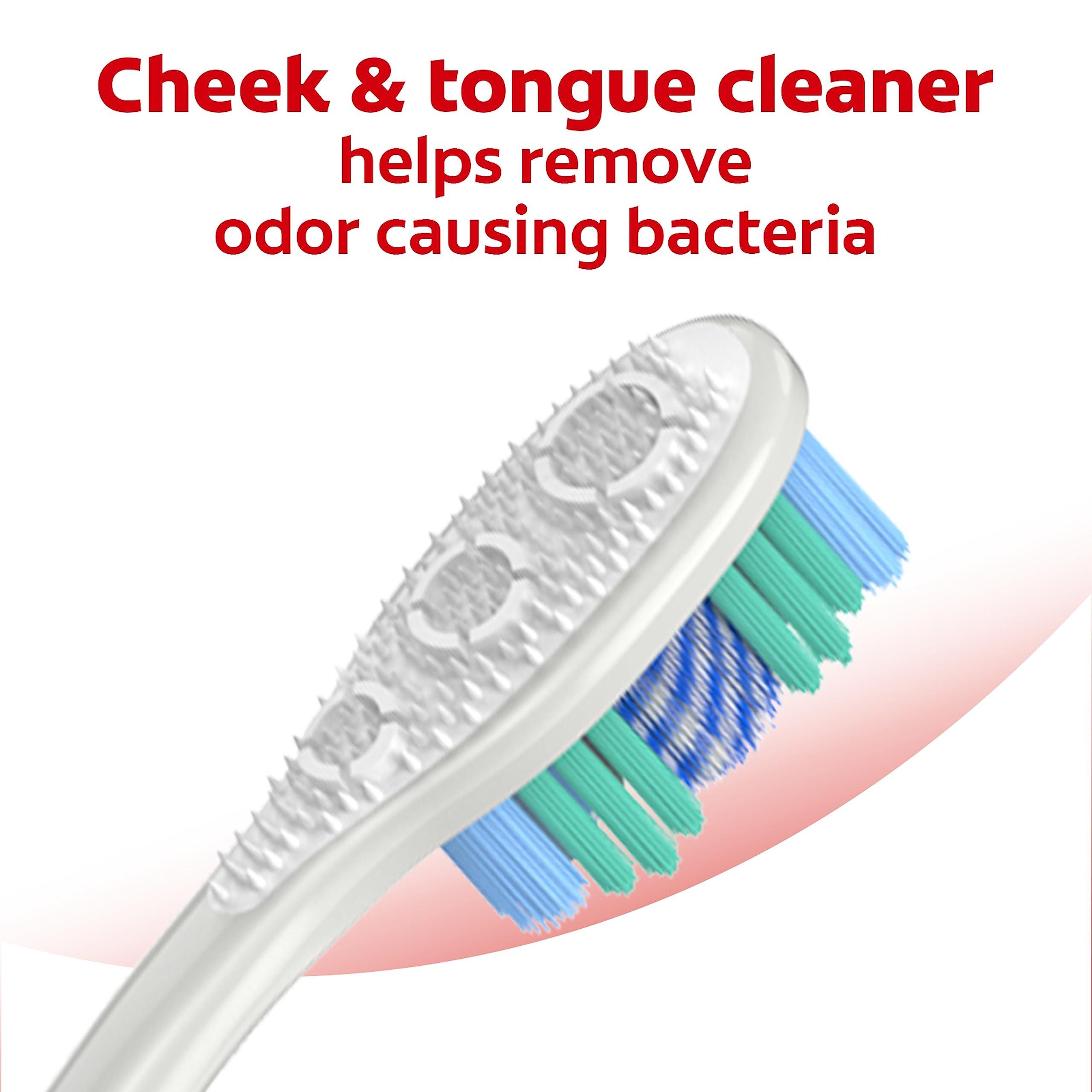 Colgate 360 Optic White Whitening Toothbrush, Adult Soft Toothbrush with Whitening Cups, Helps Whiten Teeth and Removes Odor Causing Bacteria, 4 Pack - Image 5