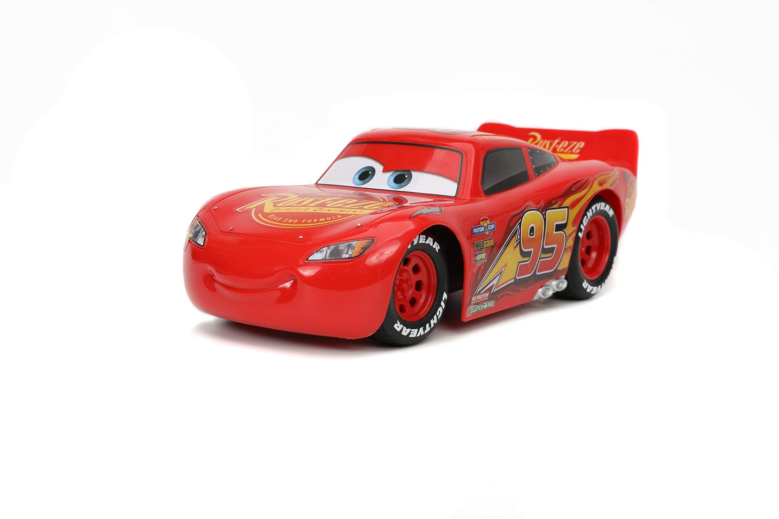 Jada Toys Pixar Cars 1:24 Lightning McQueen RC Remote Control Car 2.4 GHz Red Toys for Kids - Image 4