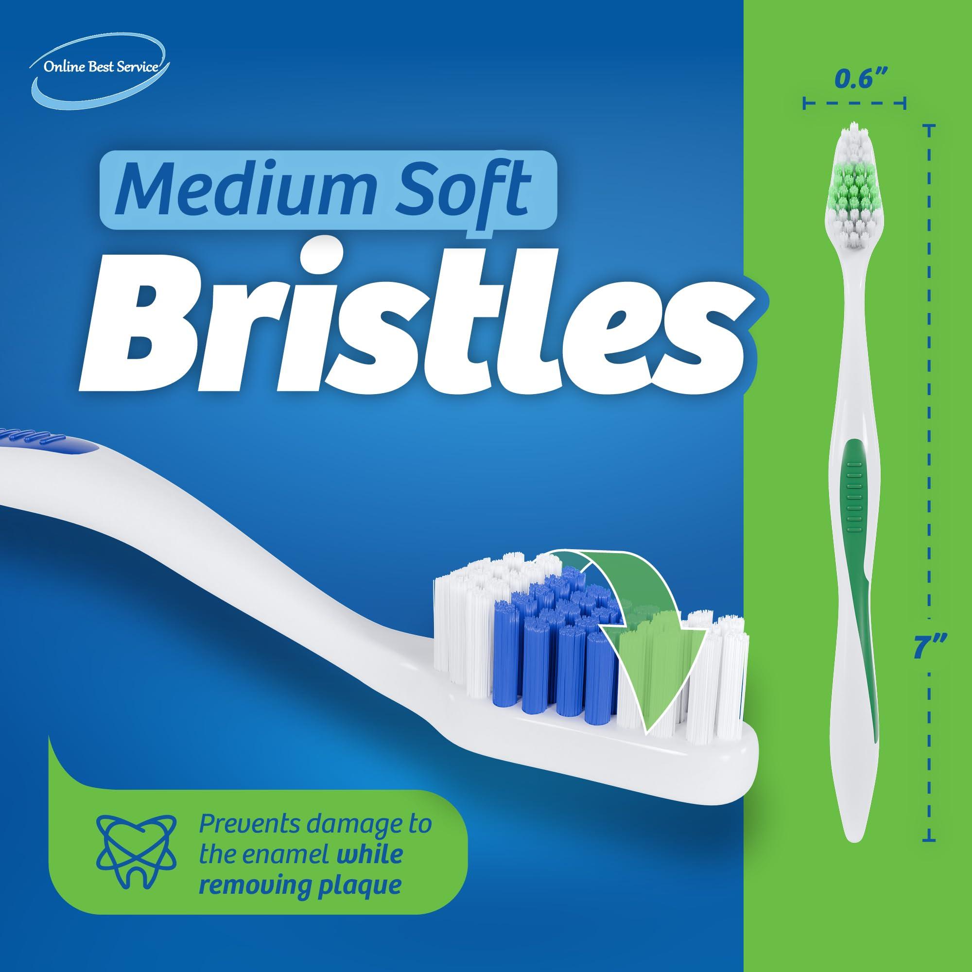 Online Best Service 100 Pack Toothbrush Standard Classic Medium Soft Toothbrush Bulk Individually Wrapped - Image 5