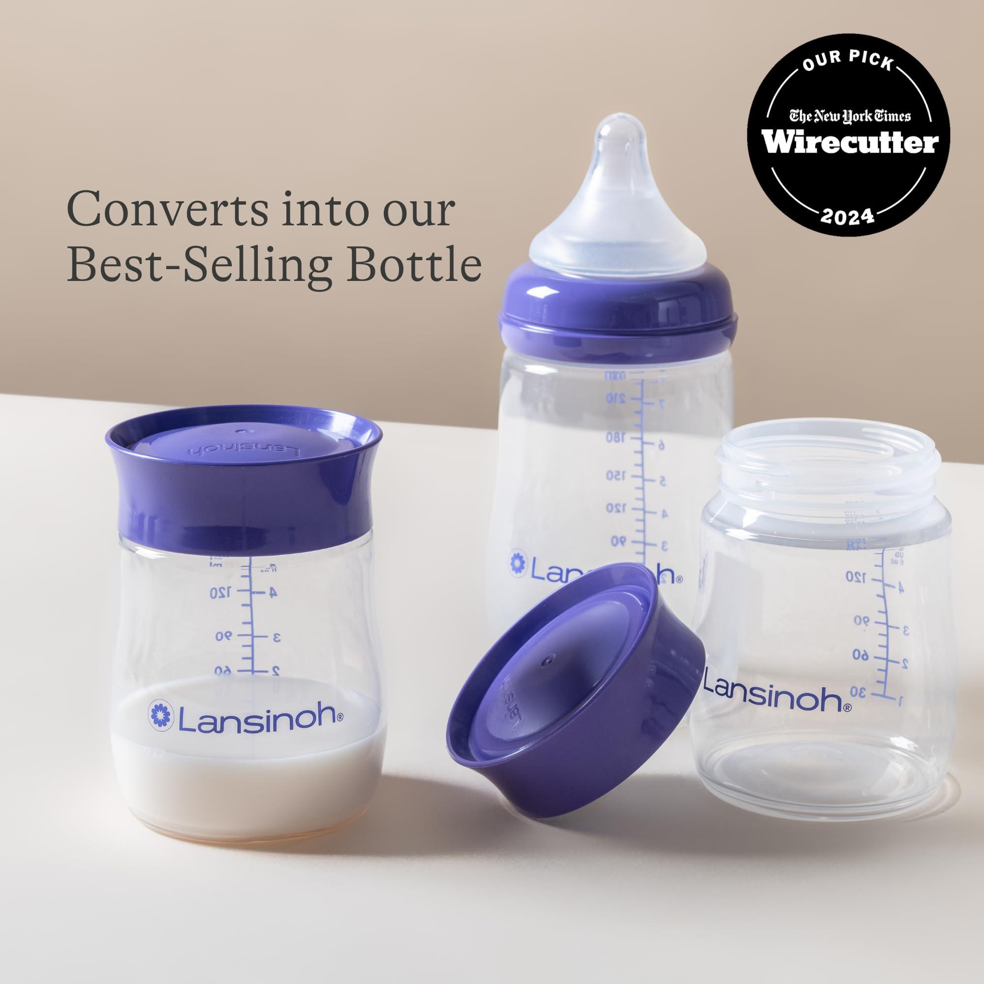 Lansinoh Breastmilk Storage Breast Pump Bottles, 4 Count - Image 4