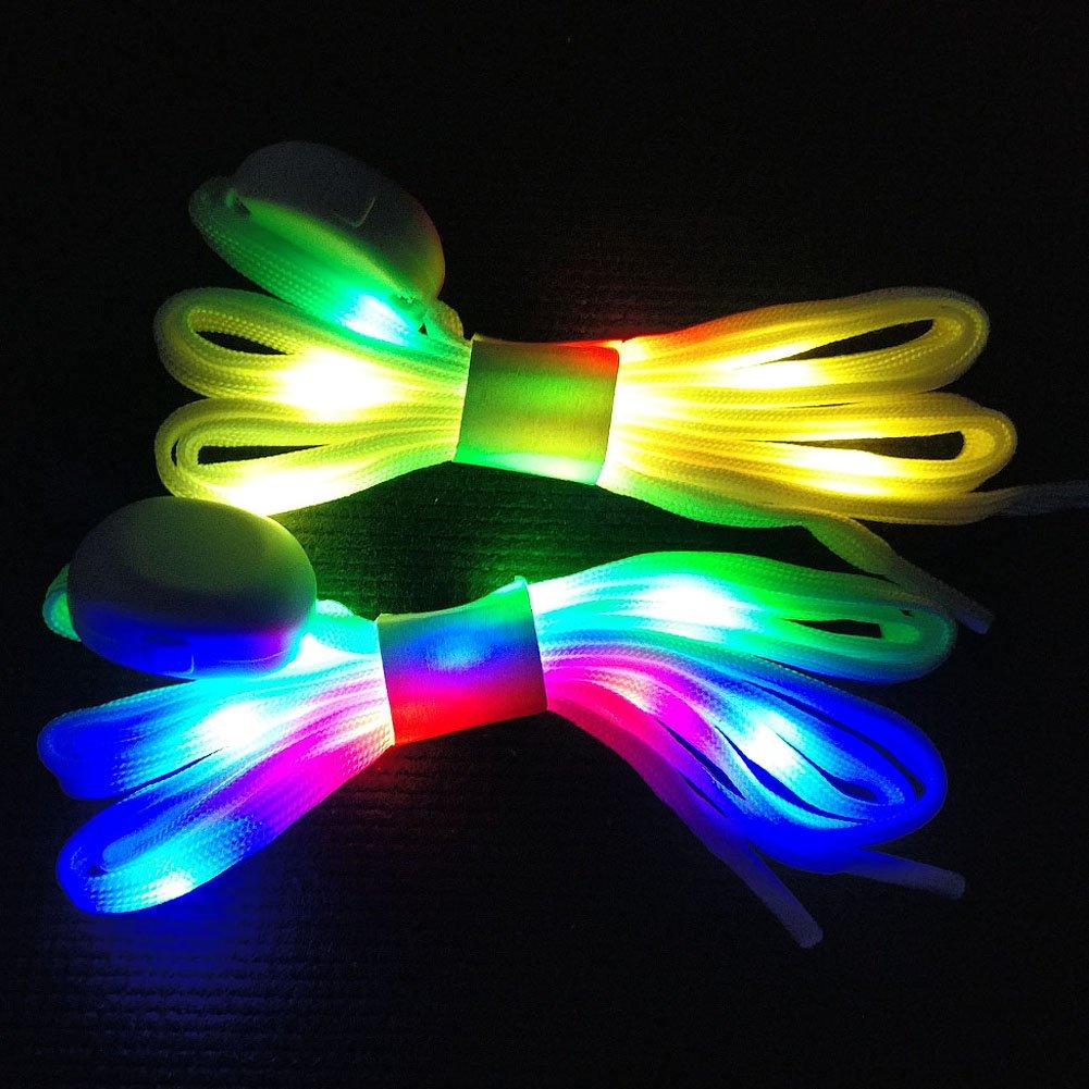 MadeComfy LED Shoelaces Light Up Shoe Laces 3 Modes 7 Colors Flashing Colorful Shoestrings - Image 6
