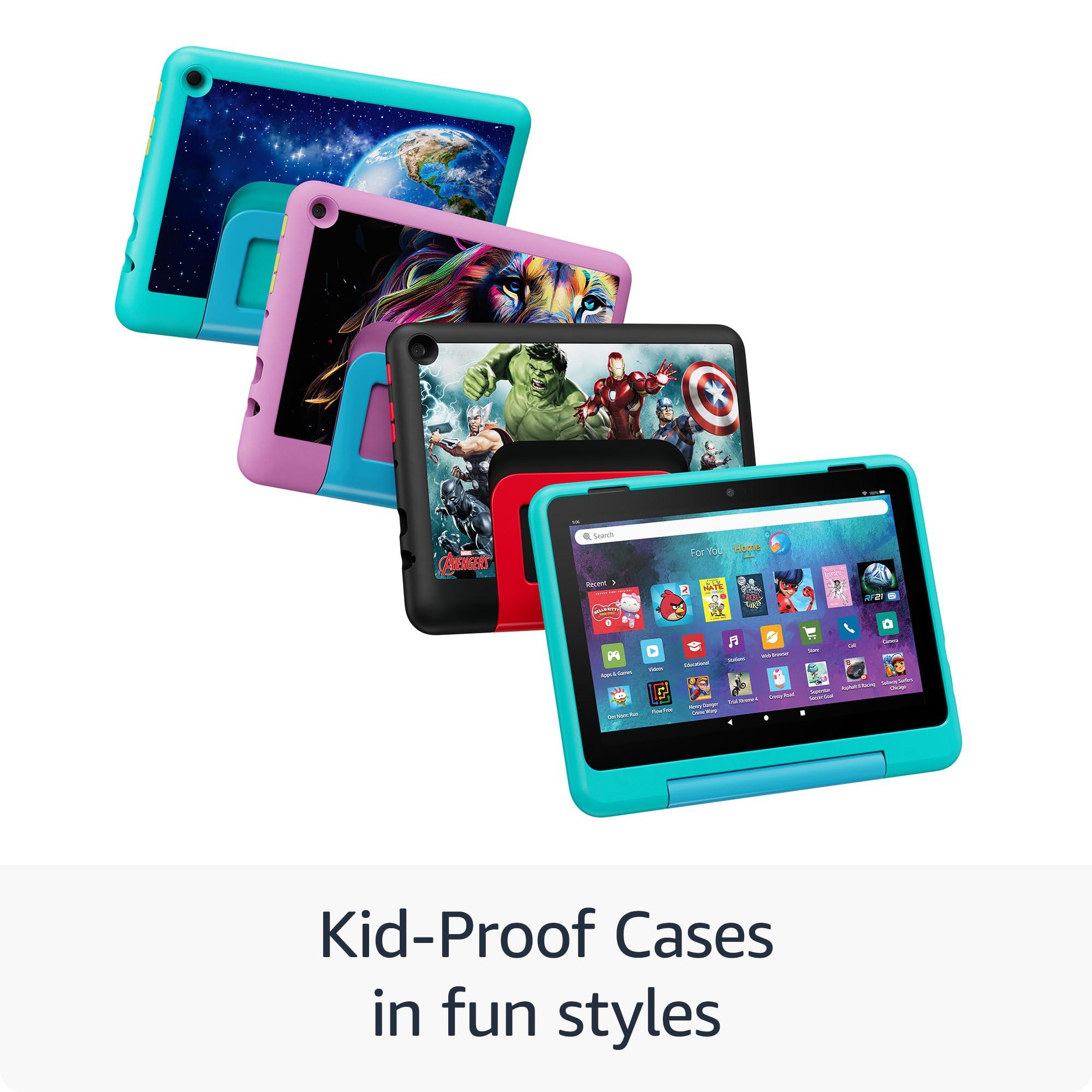 Amazon Fire HD 8 Kids Pro tablet (newest model), ages 6-12. Bright 8" HD screen, includes ad-free content, parental controls, 13-hr battery, slim case for older kids, 32GB, Hello Teal - Image 5
