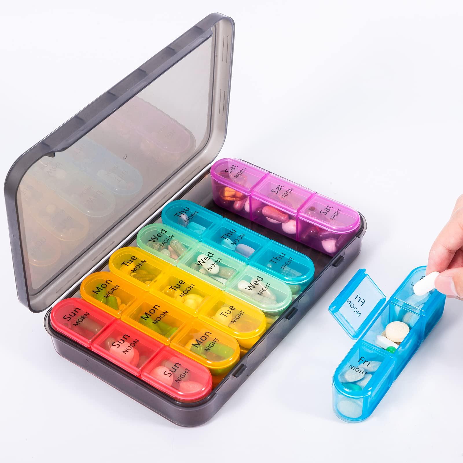 Daviky Pill Organizer 3 Times a Day, Daily Pill Box 7 Day, Weekly Cases Medicine Organizers to Hold Vitamins and Medication - Image 7