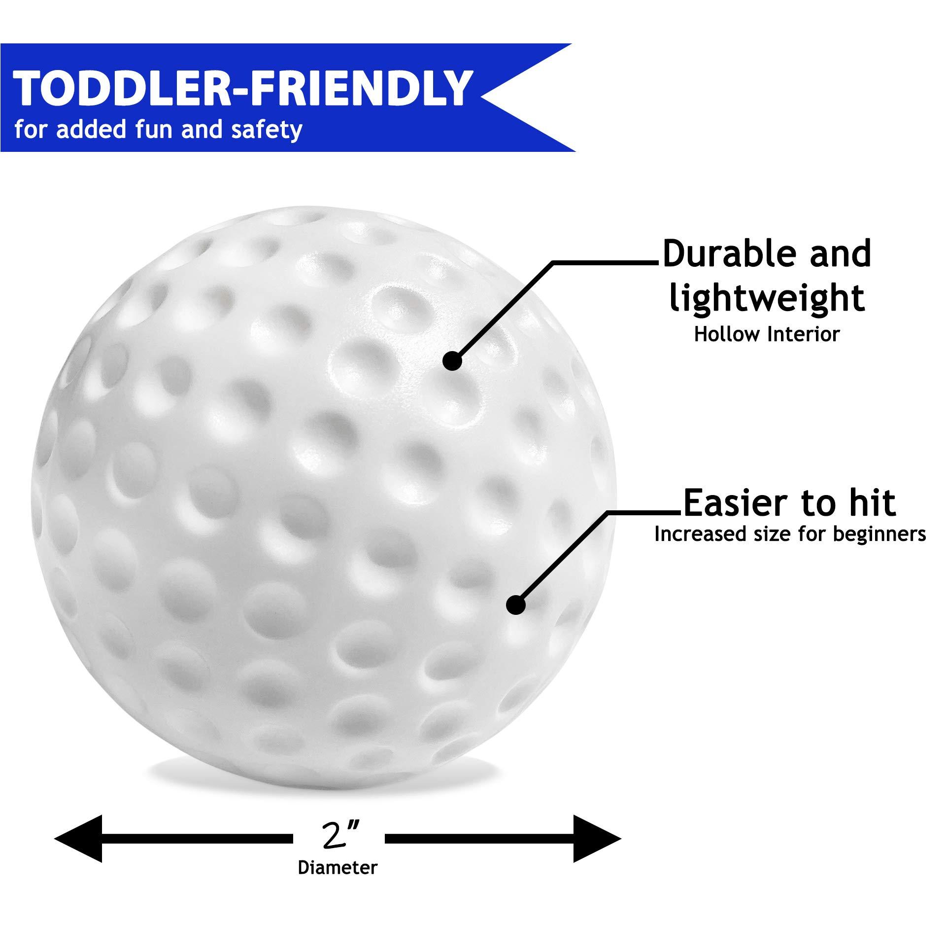 Botabee Kids Golf Set Toy - Toddler & Little Kids Replacement Golf Ball 2" - for Little Tikes Baby Golf Clubs - Pack of 6 - Oversized Ball Toy - Plastic Golf Balls for Beginners or Kids 3+ Years - Image 2
