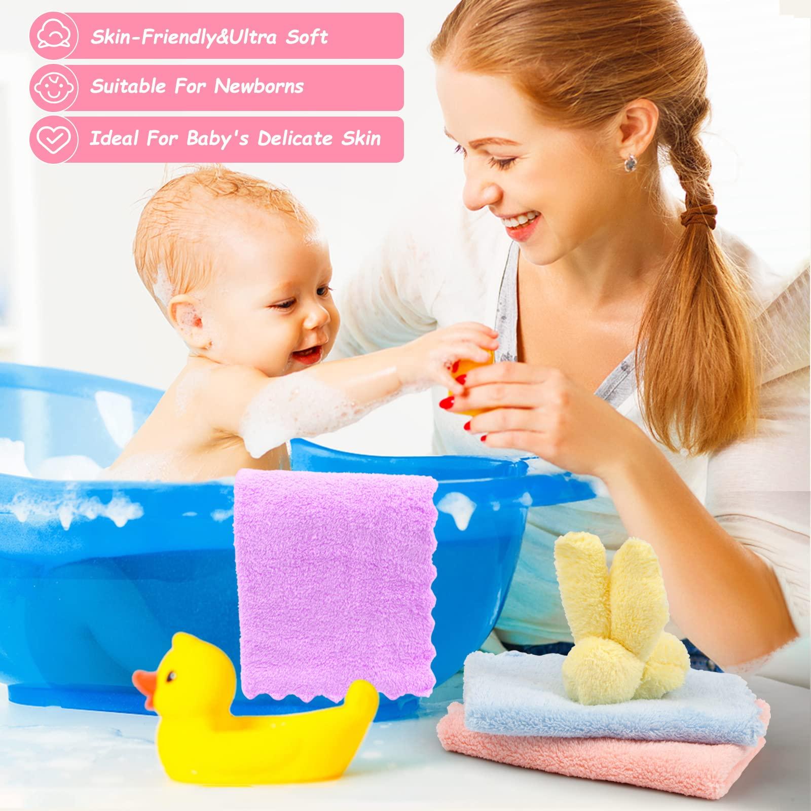 Orighty Baby Washcloths 24-Pack (7''x9''), Microfiber Coral Fleece Baby Towels, Super Soft and Absorbent Wash Cloths for Newborns, Infants and Toddlers, Gentle on Delicate Skin for Face Hands and Body - Image 7
