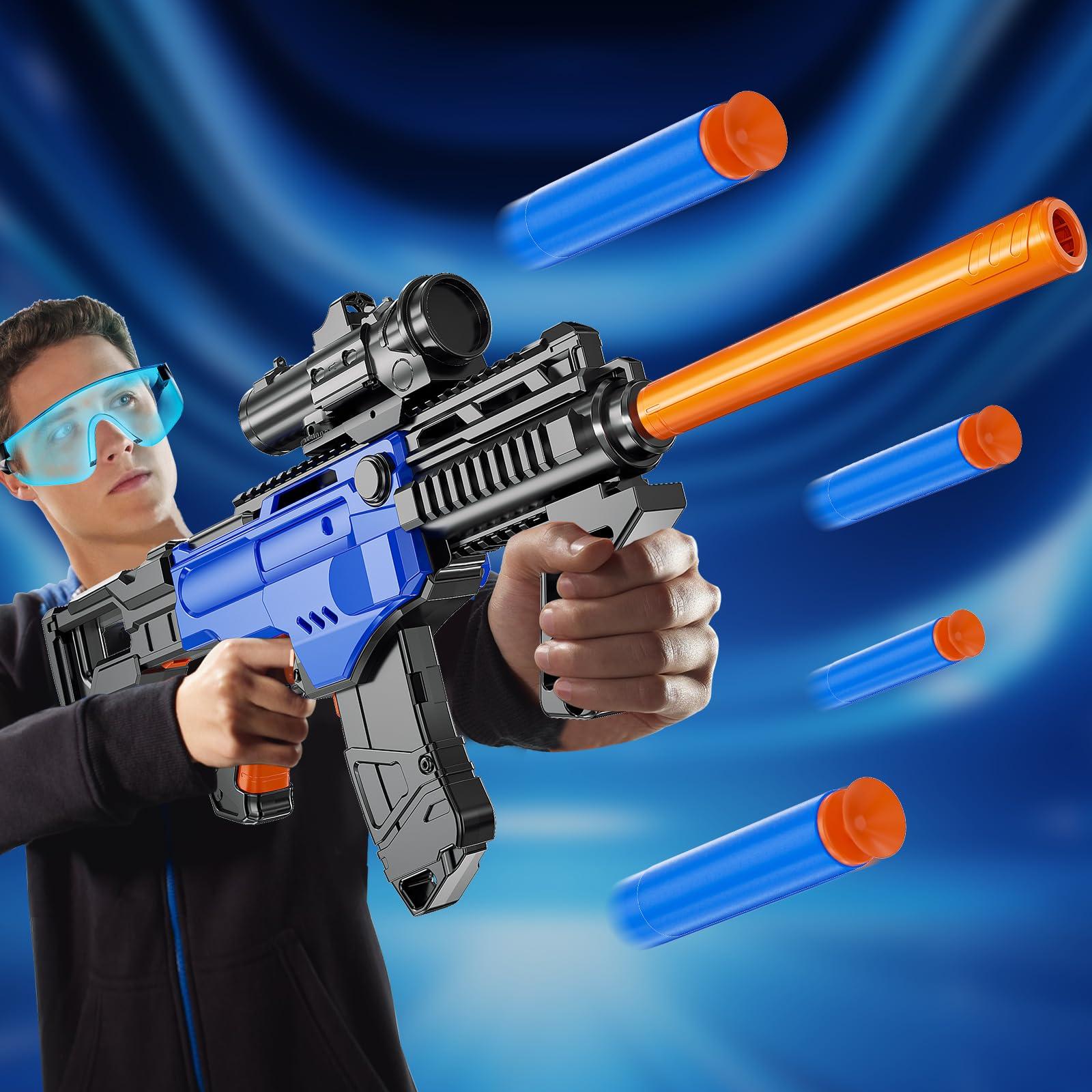 Toy Gun Automatic Sniper Rifle with Lanyard, Electric Realistic Toy Foam Blasters- 200 Darts, Tactical Vest Set, Scope and 2 Clips, Cool Toys for Kids Ages 8-12, Birthday Xmas Gifts for Boys Adults - Image 4