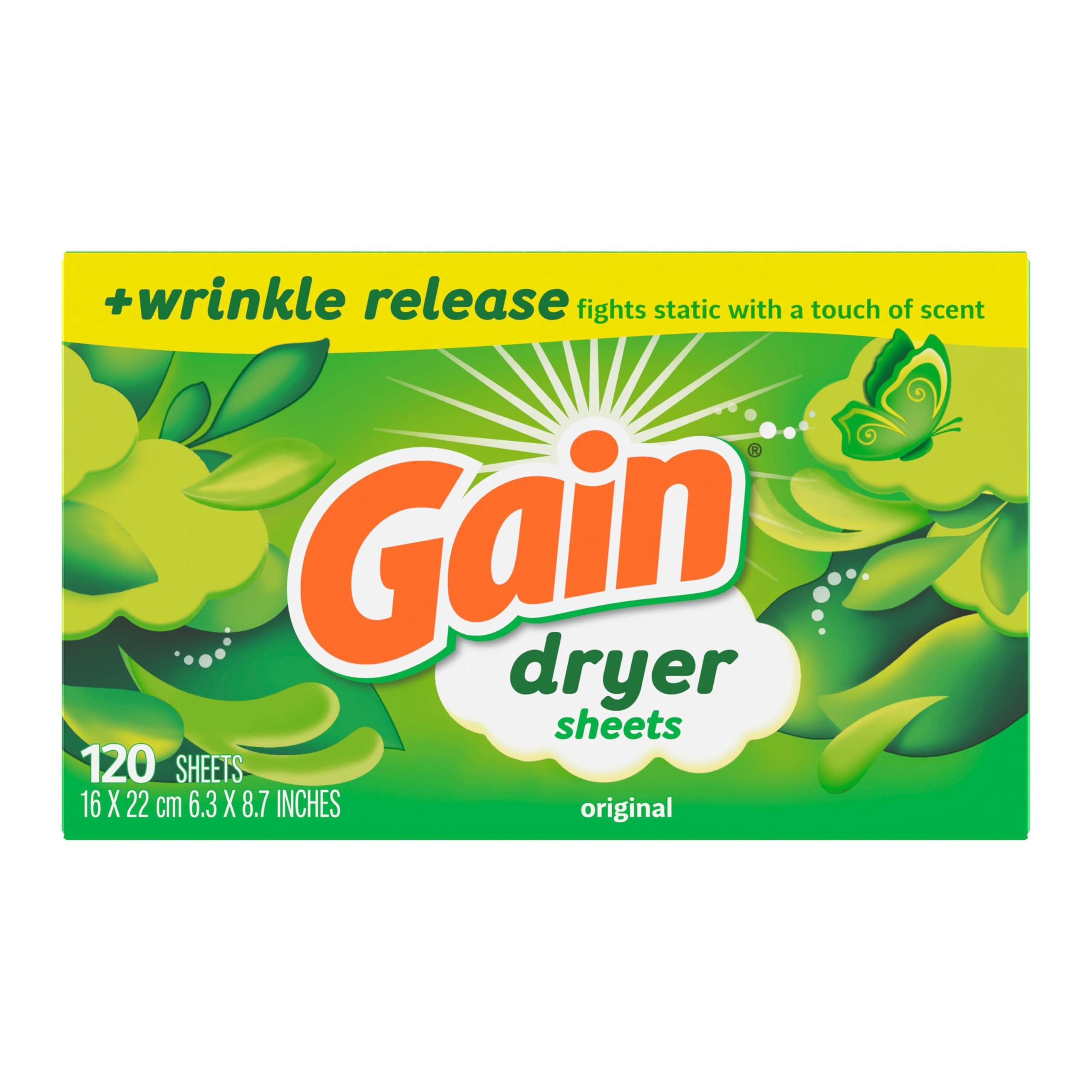 Gain Original Dryer Sheets, 120 Count - Image 8