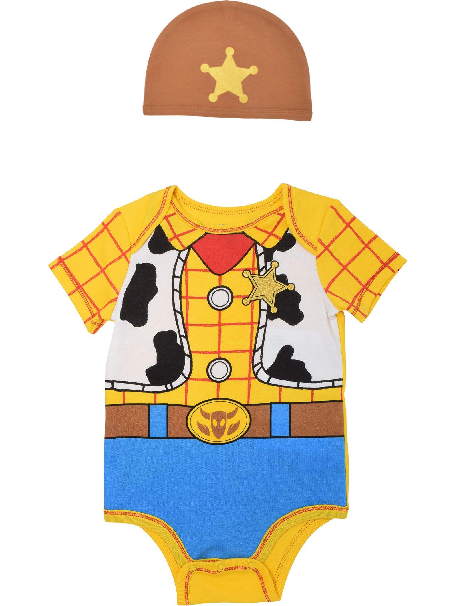 Disney Cosplay Baby Bodysuit and Hat Set Newborn to Infant Sizes (Newborn - 24 Months)