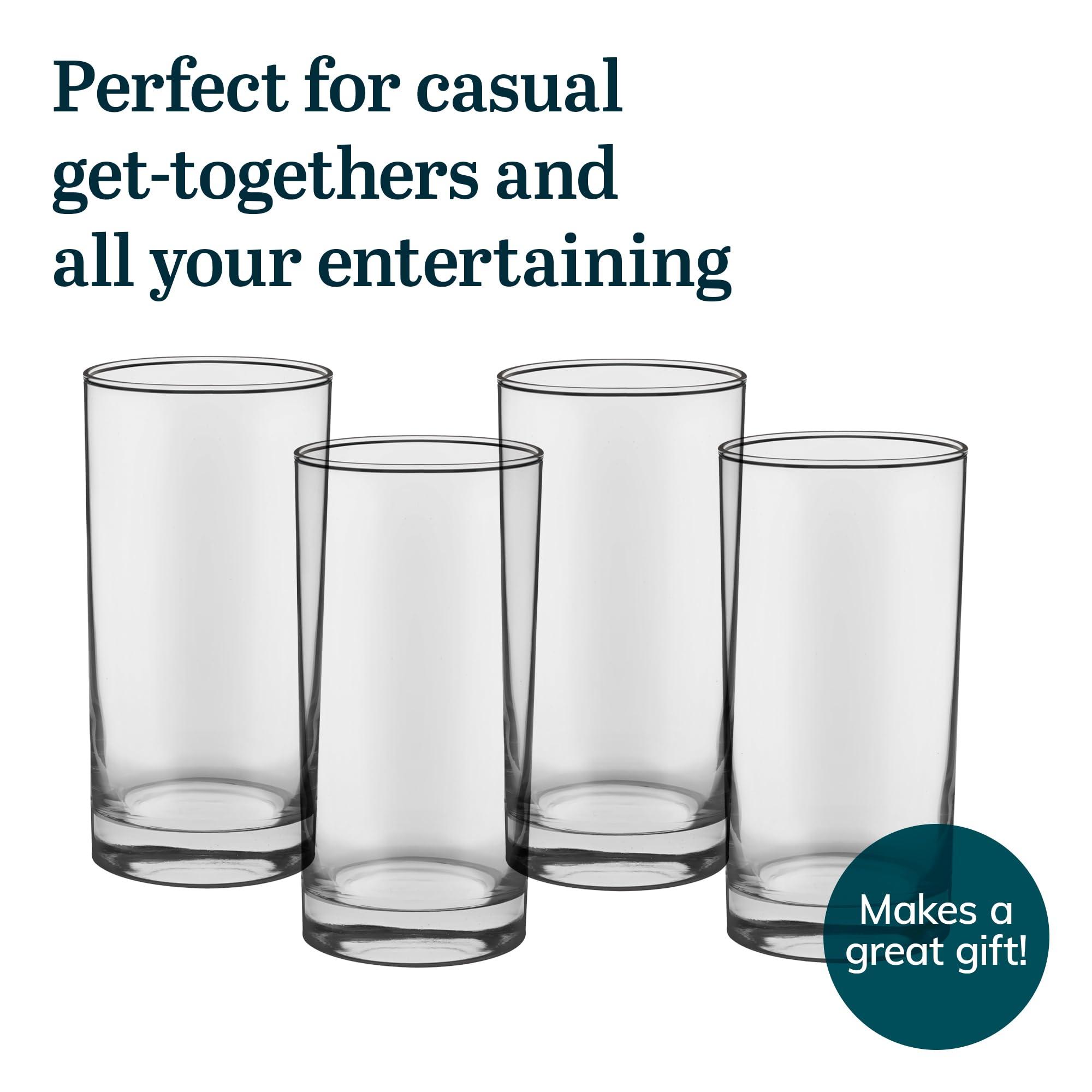 Libbey Tumbler Drinking Glass Sets, Durable Heavy Base Drinking Glasses, Lead-Free Tall Water Glasses Set, Sophisticated Beer Glasses Set of 8 - Image 5