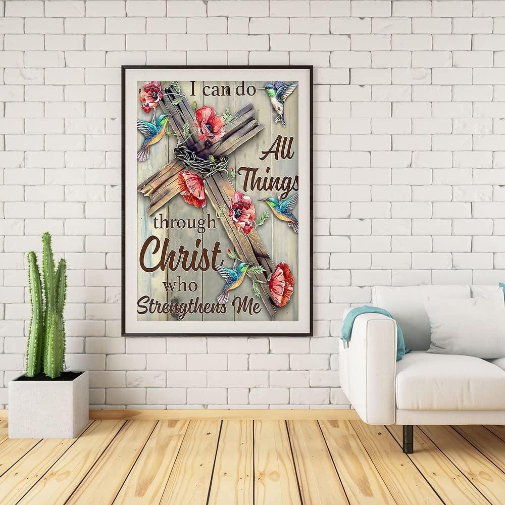 Clendo Christ Diamond Painting Kits for Adults, 5D DIY Full Drill Diamond Dots Paintings with Diamonds Gem Art and Crafts for Adults Home Wall Decor, Crucifix 12x16in - Image 9