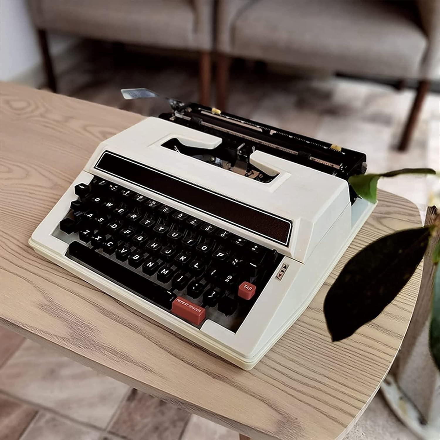 QADFSFGBG Classic Old Fashioned Manual Typewriter - Portable & Easy to Use - Includes Ribbon Set - Machinery Typewriter, kk321 - Image 6