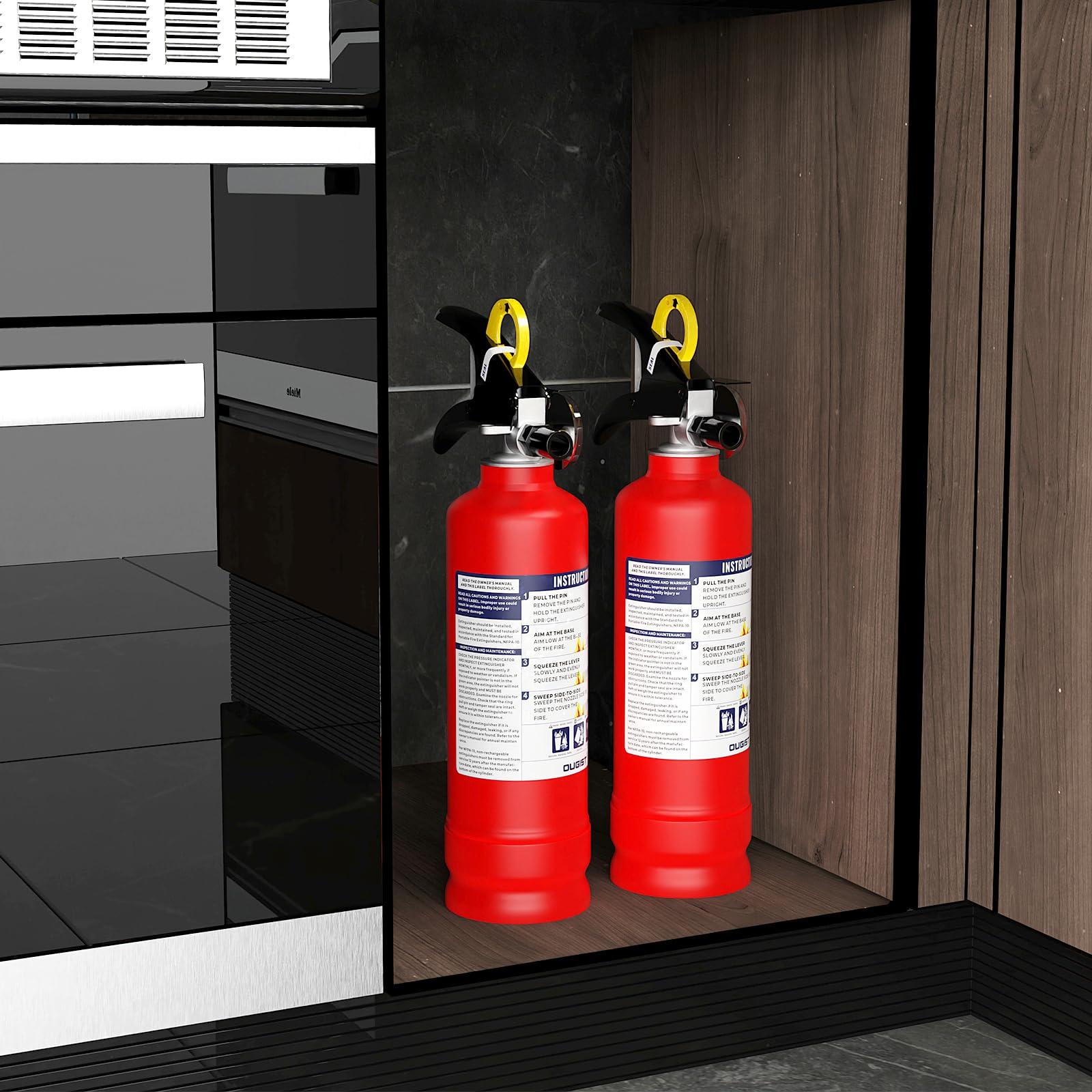 Ougist ABC Fire Extinguisher for Home & Vehicle - 2.5 lb 1-A:10-B:C Rated, Dry Chemical Fire Safety with Quick-Release Handle, Certified for Kitchen/Car/Boat Use (Model FF1KG) - Image 6