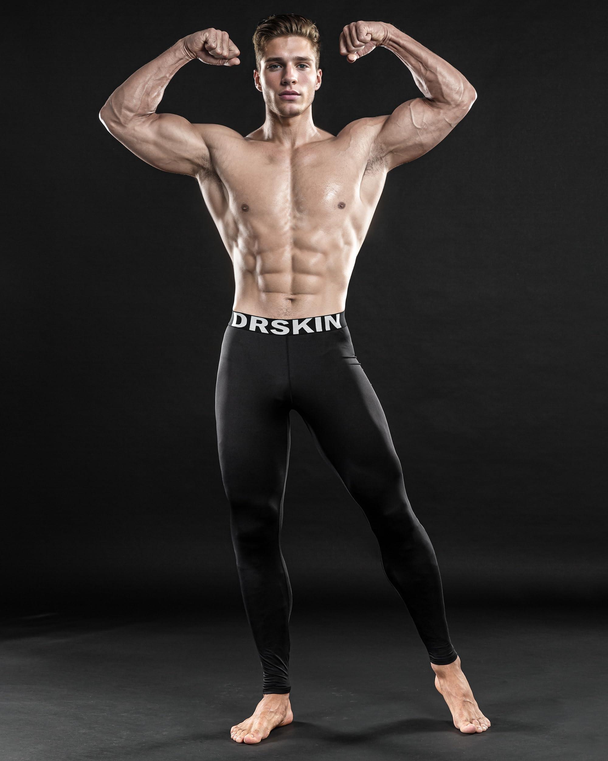 DRSKIN 5, 4, 3 or 1 Pack Men’s Compression Pants Tights Leggings Sports Baselayer Running Athletic Workout Active - Image 5