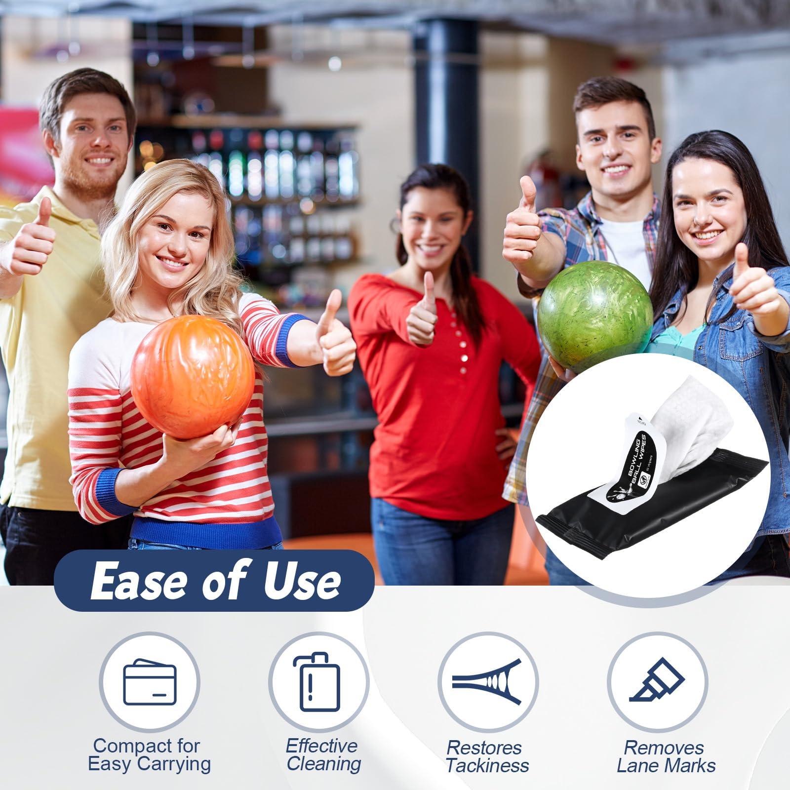 Bowling Ball Cleaner Kit Portable Cleaner Wipes Bowling Towels to Wipe Off Ball Speed Wipe Removes Dirt Oil - Image 3