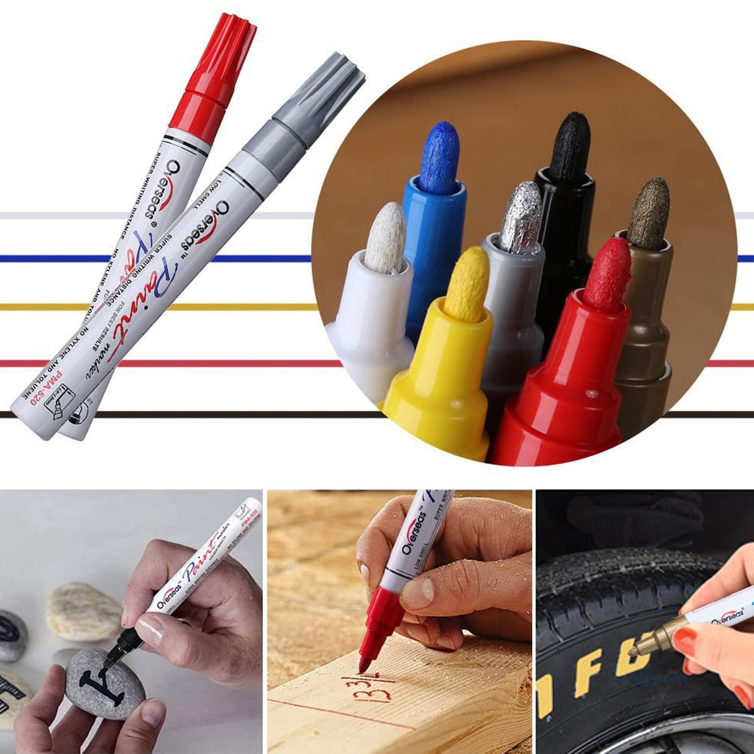TFIVE Paint Pens Paint Markers on Almost Anything Never Fade Quick Dry and Permanent, Oil-Based Waterproof Marker Pen Set for Rocks Painting, Wood, Fabric, Plastic, Canvas, Glass, Mugs, DIY Craft - Image 4