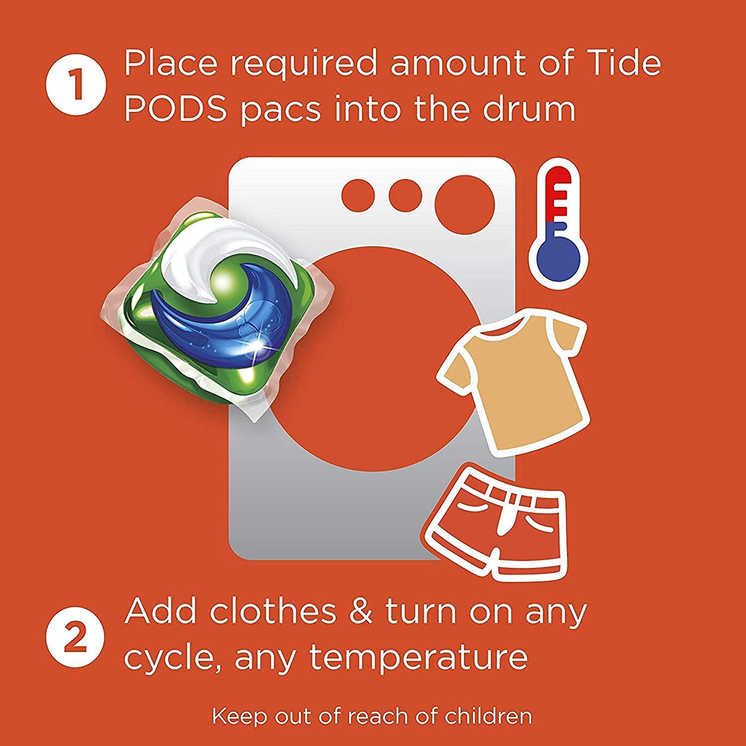 Tide Pods Laundry Detergent - 4 in 1 With Downy April Fresh - 12 Count Pods Per Package - Pack of 2 Packages - Image 2